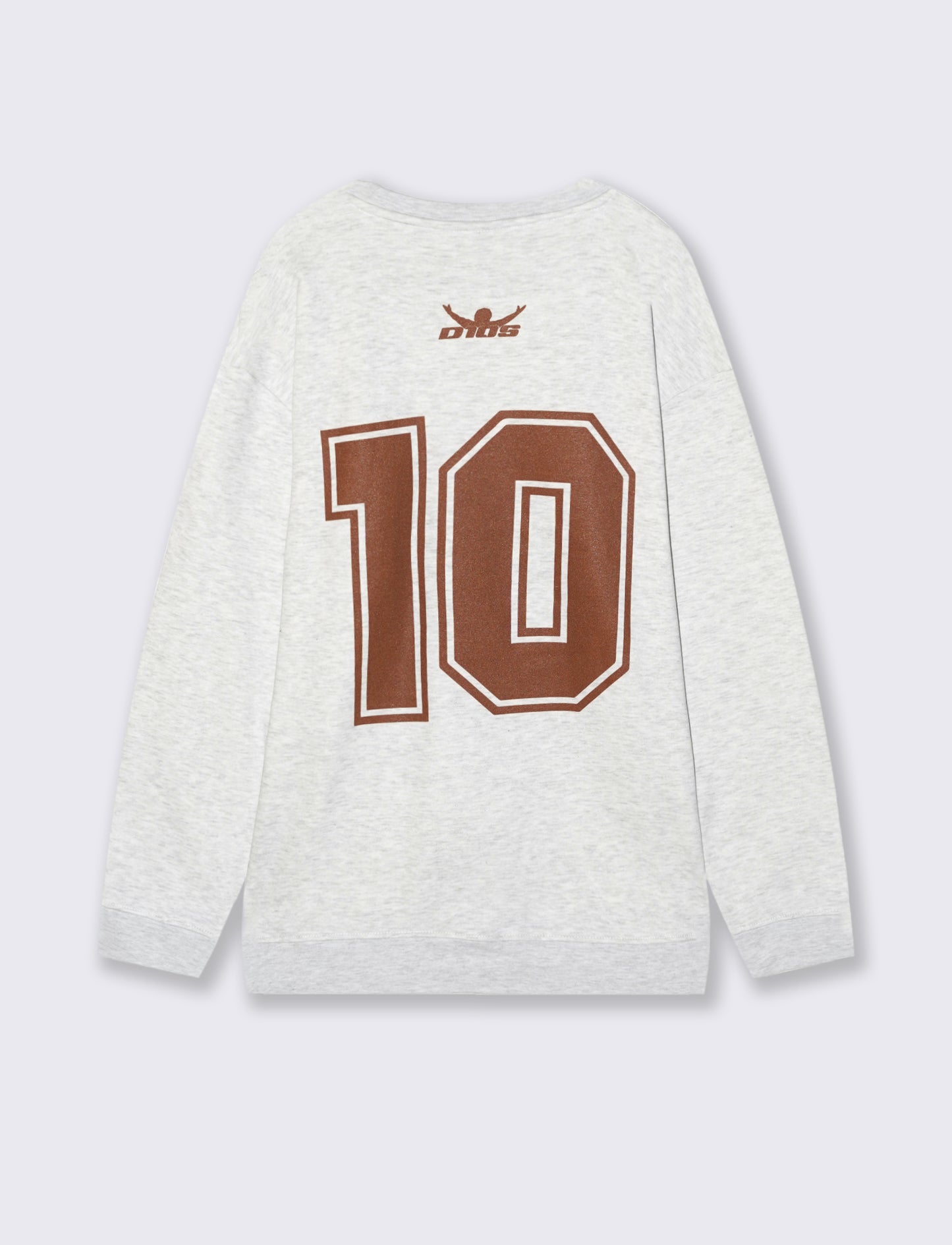 Felpa girocollo in misto cotone garzato relaxed fit. - 