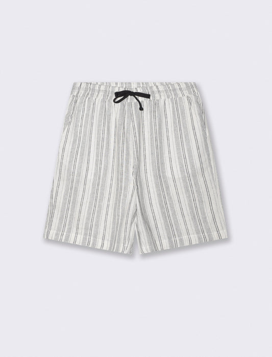 Bermuda Striped Regular Fit Jogger - White