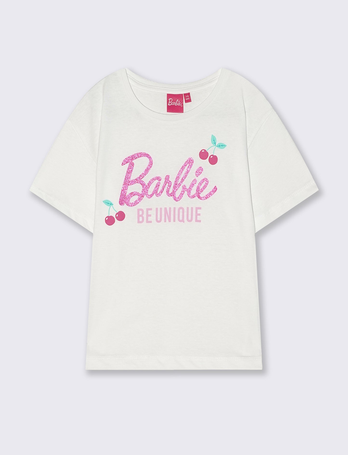 T-shirt estiva Barbie in cotone glamour - Bianco