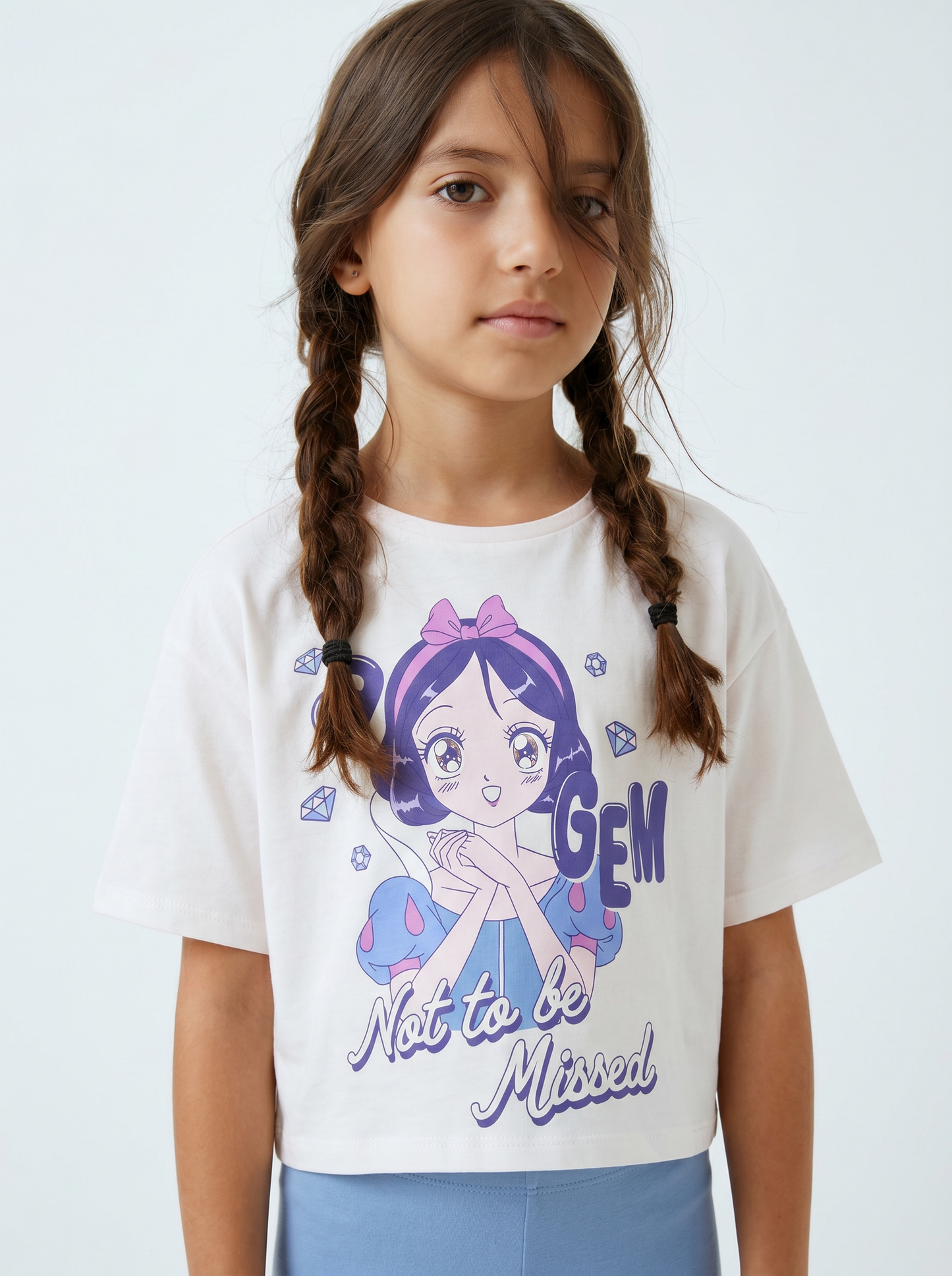 T-shirt Biancaneve in cotone fresco - Bianco
