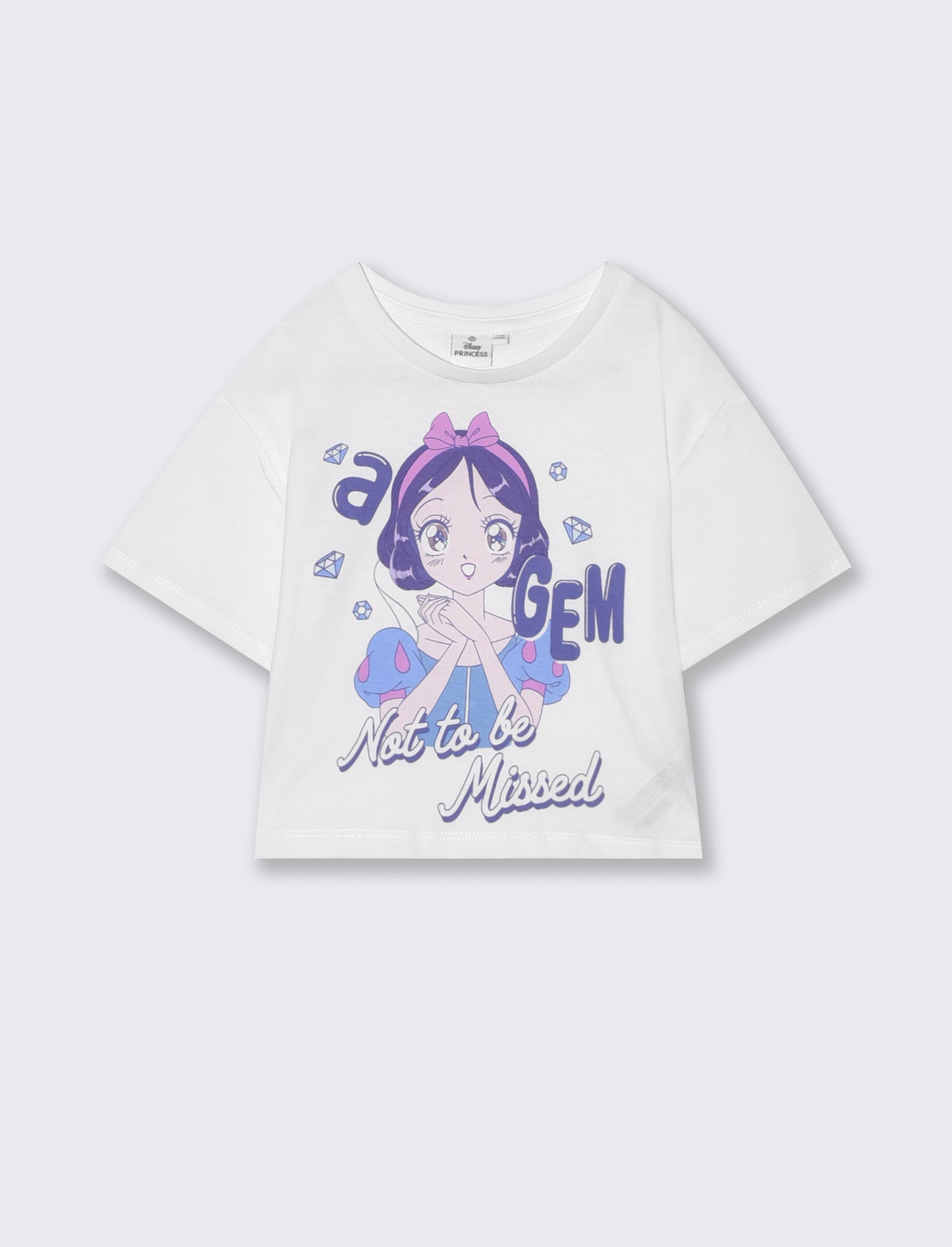 T-shirt Biancaneve in cotone fresco - Bianco
