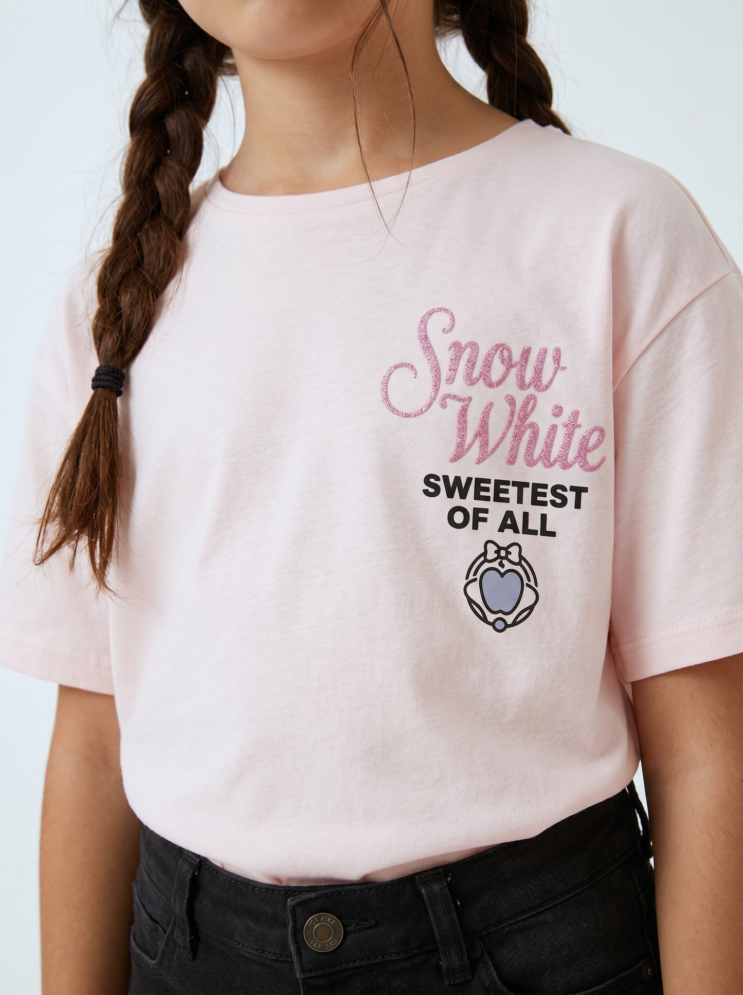 T-shirt Biancaneve in cotone fresco - Rosa