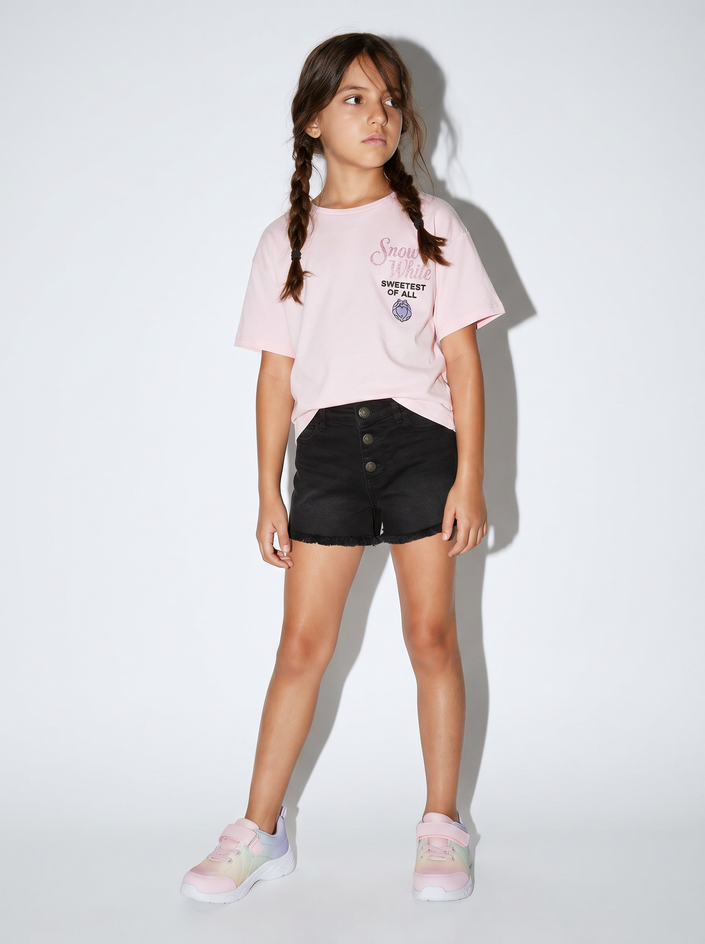 T-shirt Biancaneve in cotone fresco - Rosa