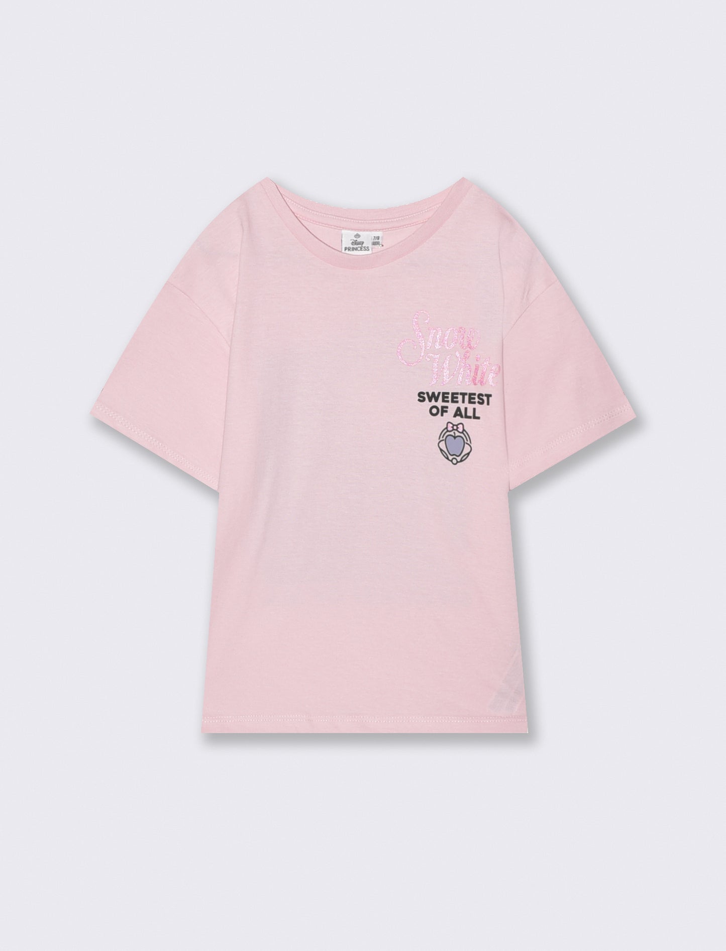 T-shirt Biancaneve in cotone fresco - Rosa