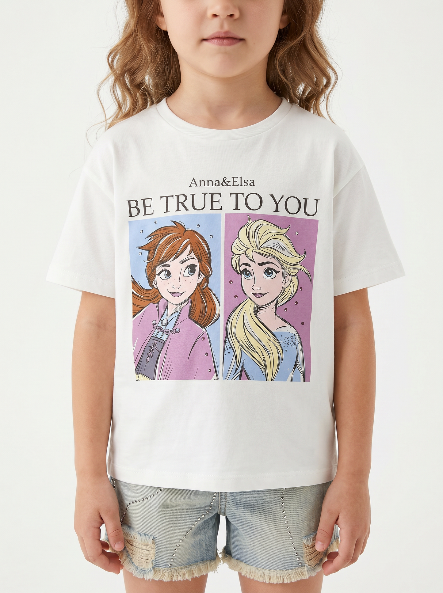 T-shirt Disney Frozen mezza manica cotone - var 1