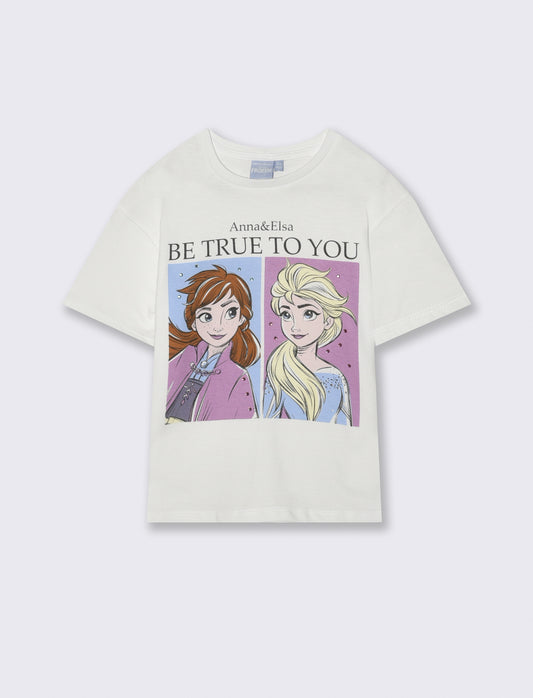 T-shirt Disney Frozen mezza manica cotone - var 1