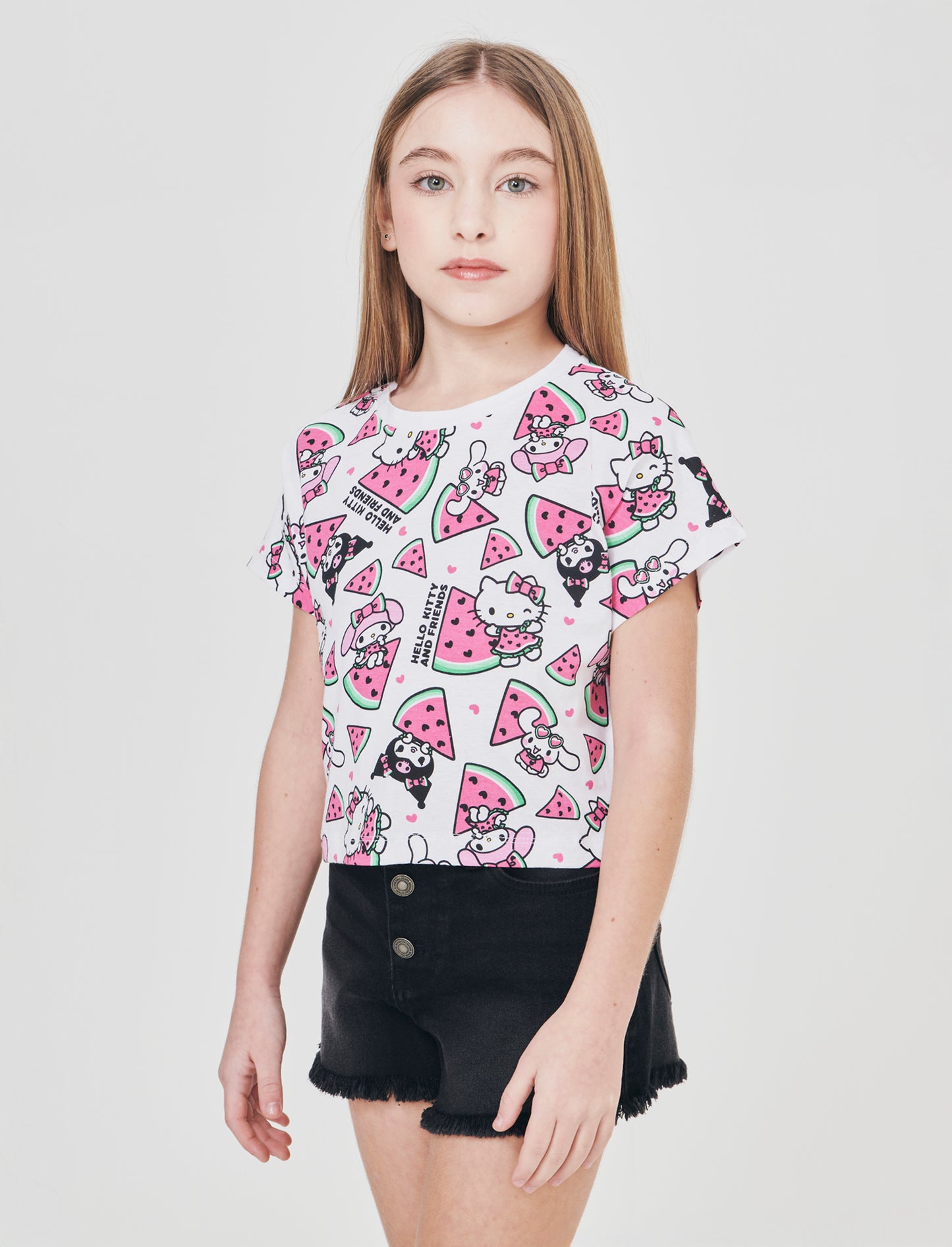 T-shirt estiva Hello Kitty in cotone - Fantasia