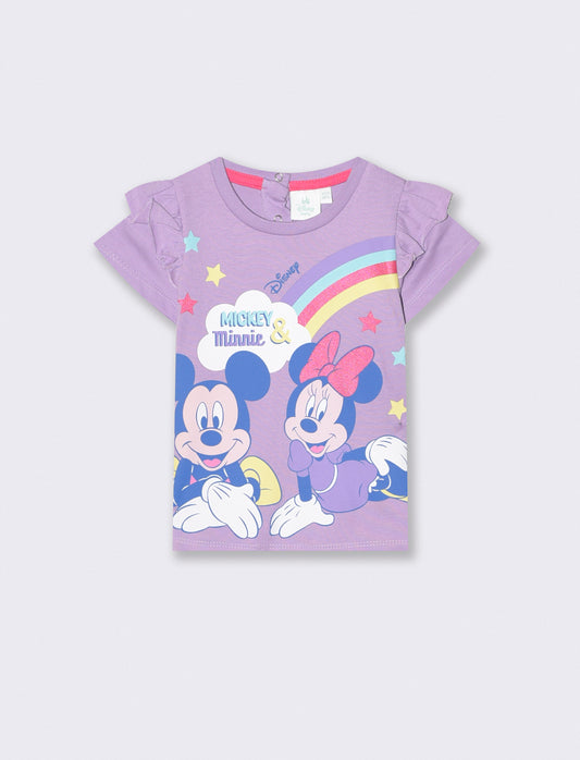 Maglietta Disney con stampa colorata - Lilla