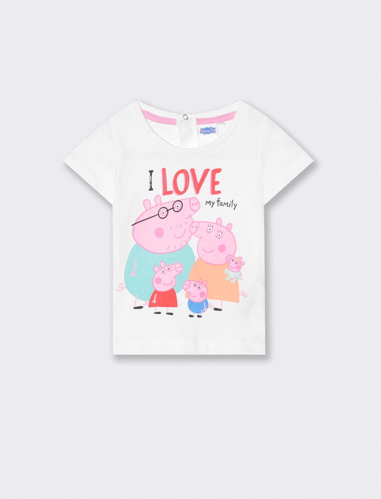 Maglietta Peppa Pig girocollo colorata - Bianco