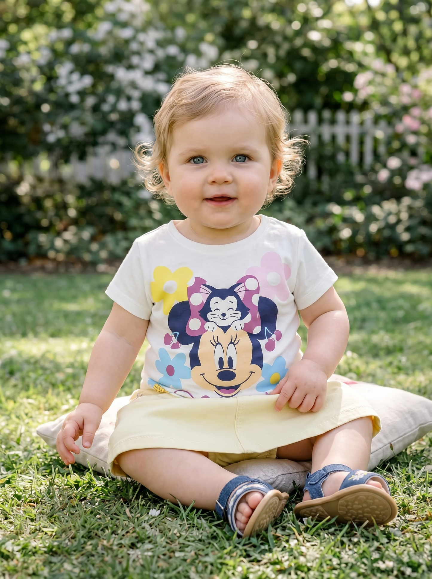 Maglietta Minnie con rouches colorate - Bianco