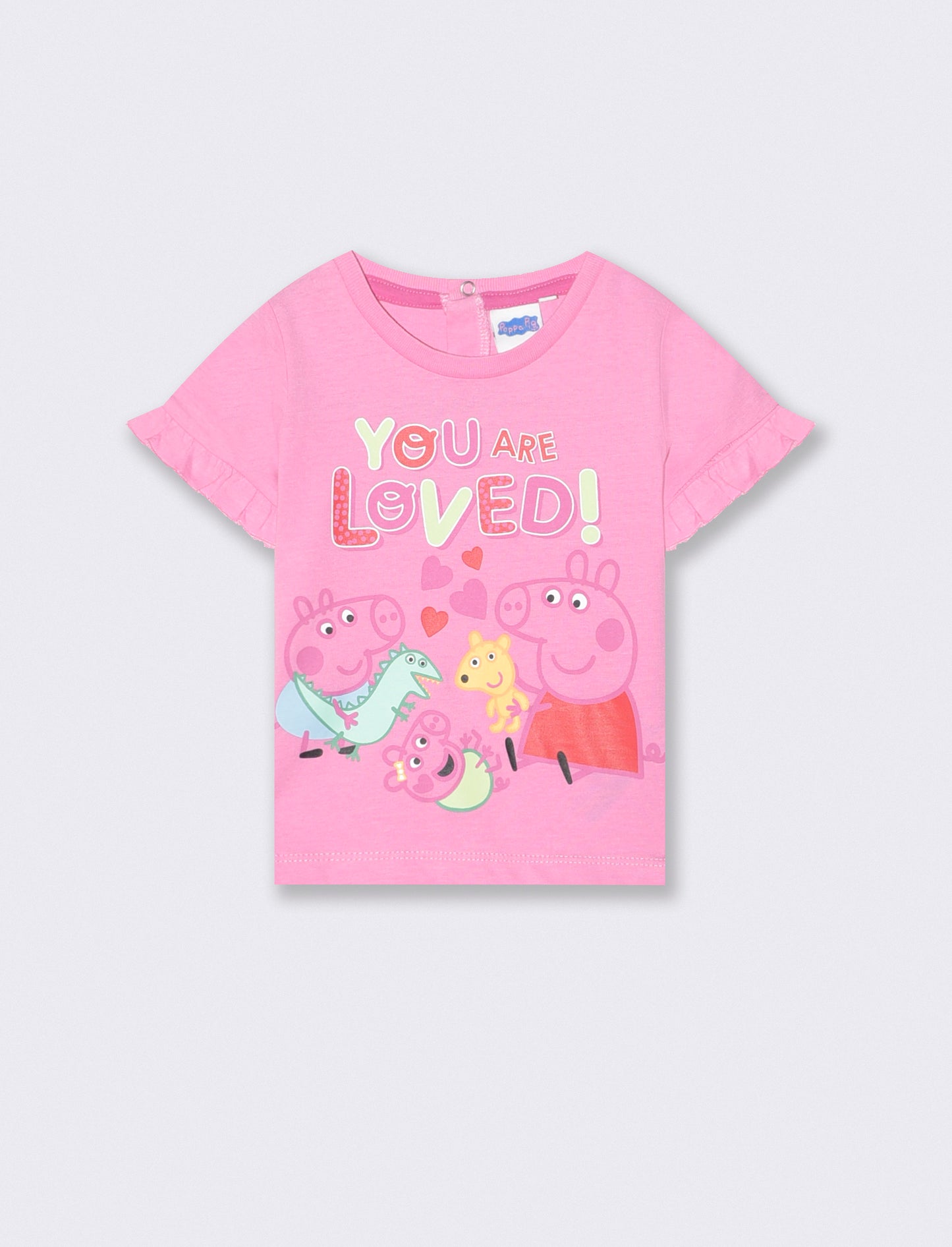 Peppa Pig T-shirt with colorful ruffles - Pink