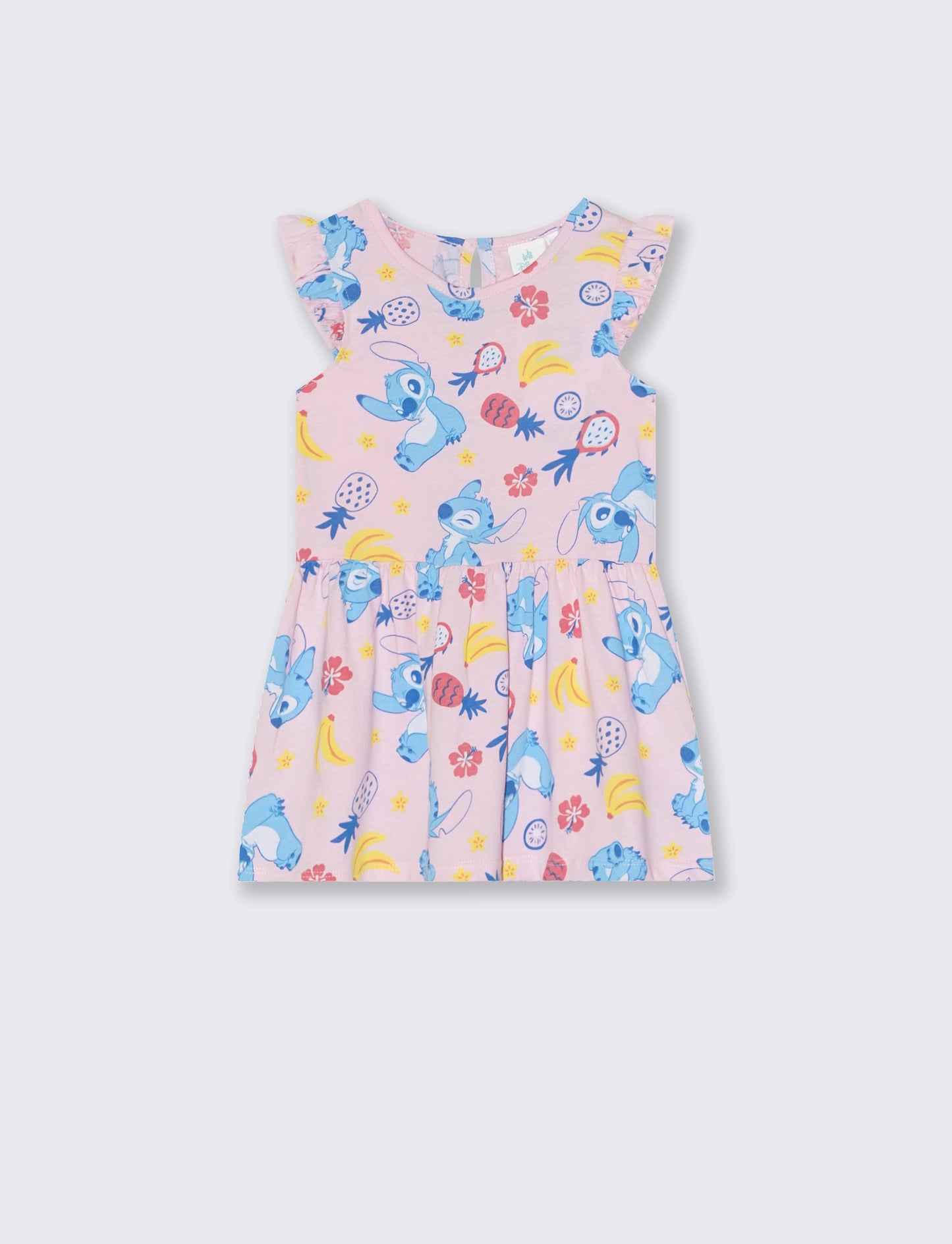 Abito smanicato Disney con rouche - Rosa