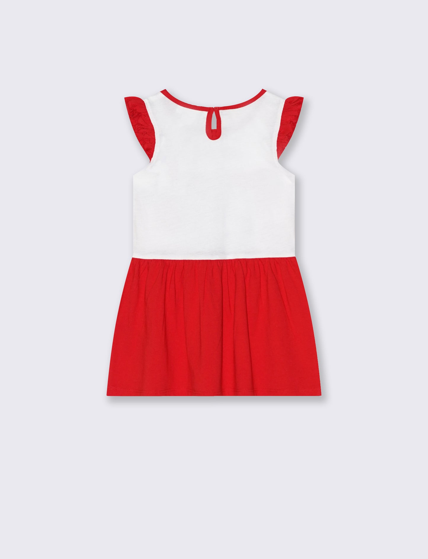 Abito smanicato Disney con rouche - Rosso