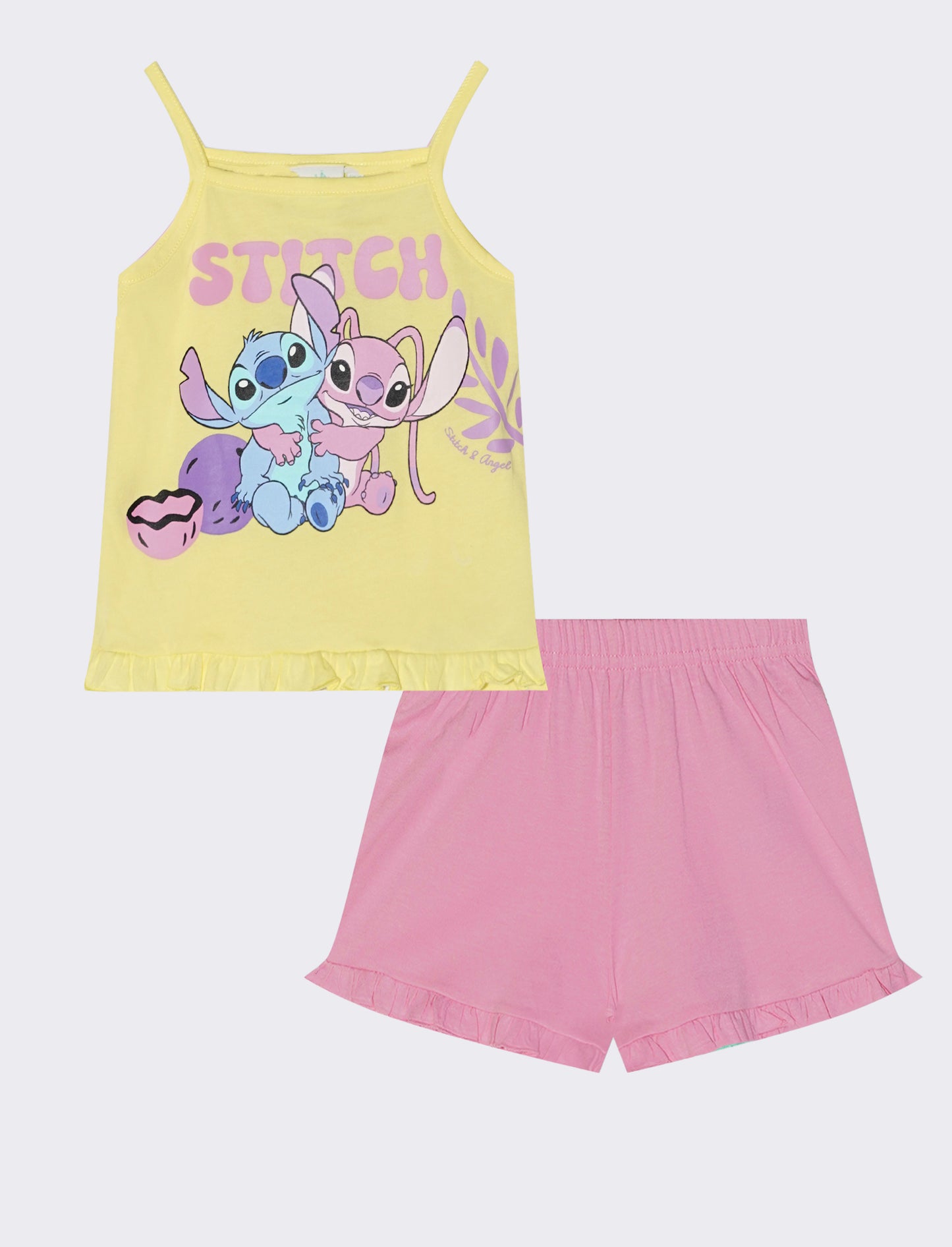 Complete Stitch Set with Tank Top and Shorts - Yellow
