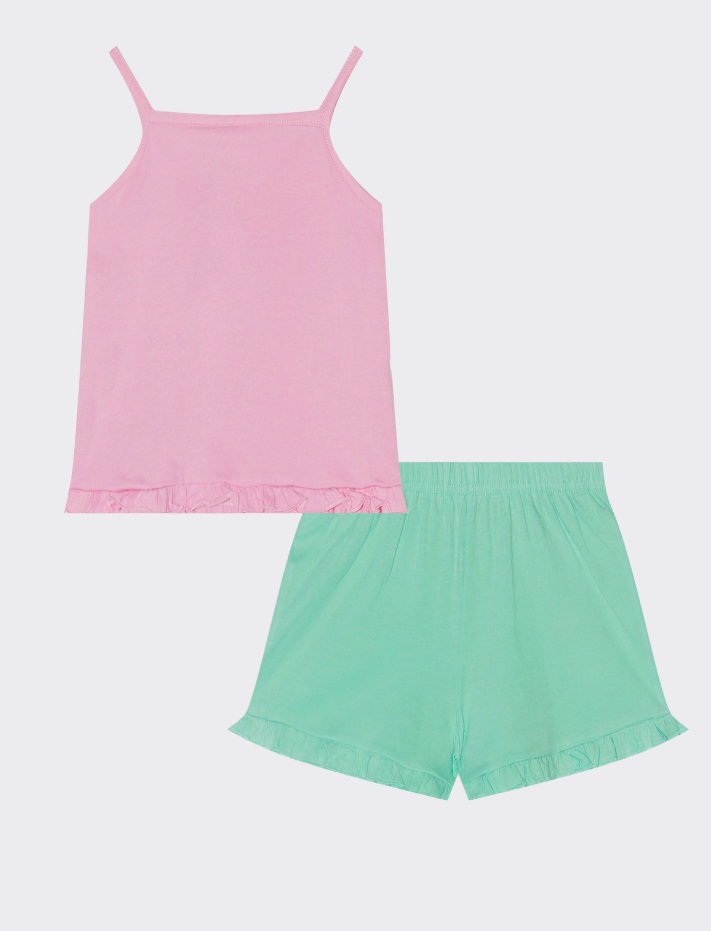 Completo Stitch Set con canotta e shorts - Rosa