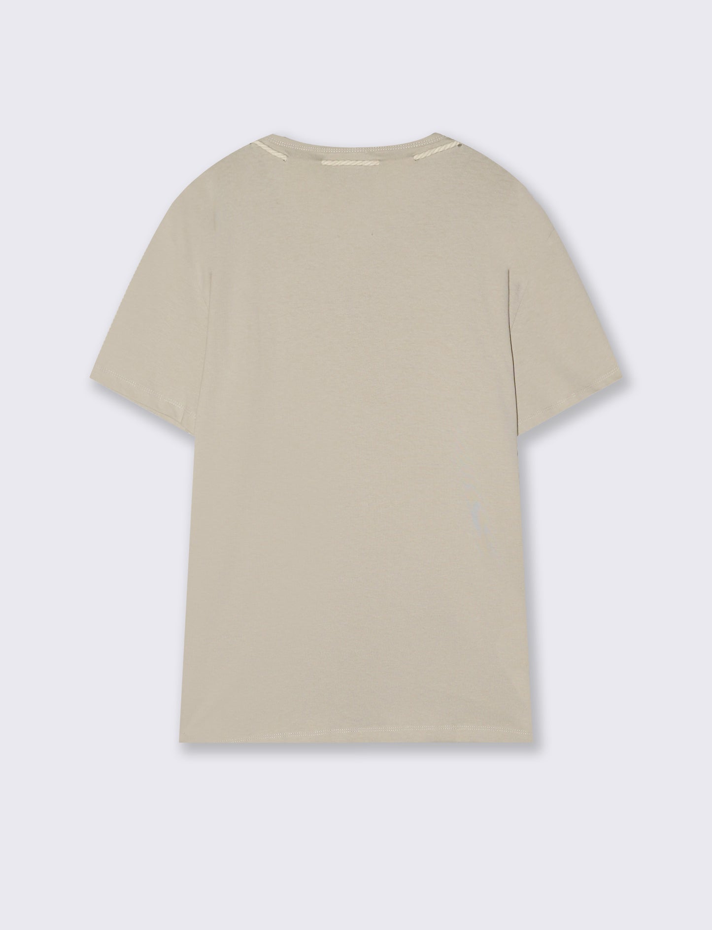 Nautical Drawstring Derby T-shirt - Beige