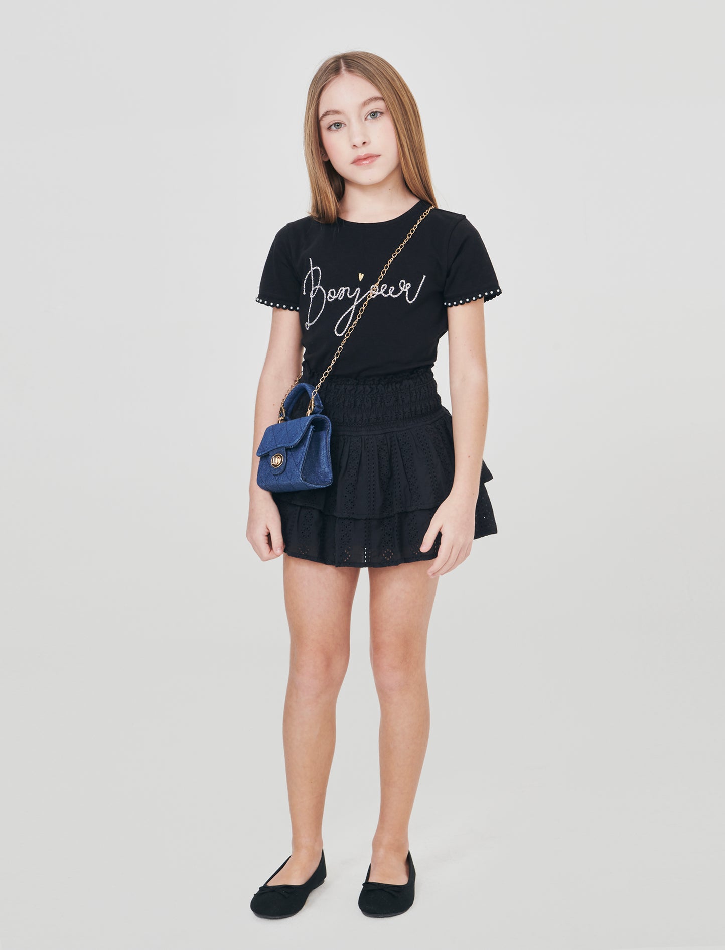 Gonna Sangallo con Bustino e Short Interno - Nero