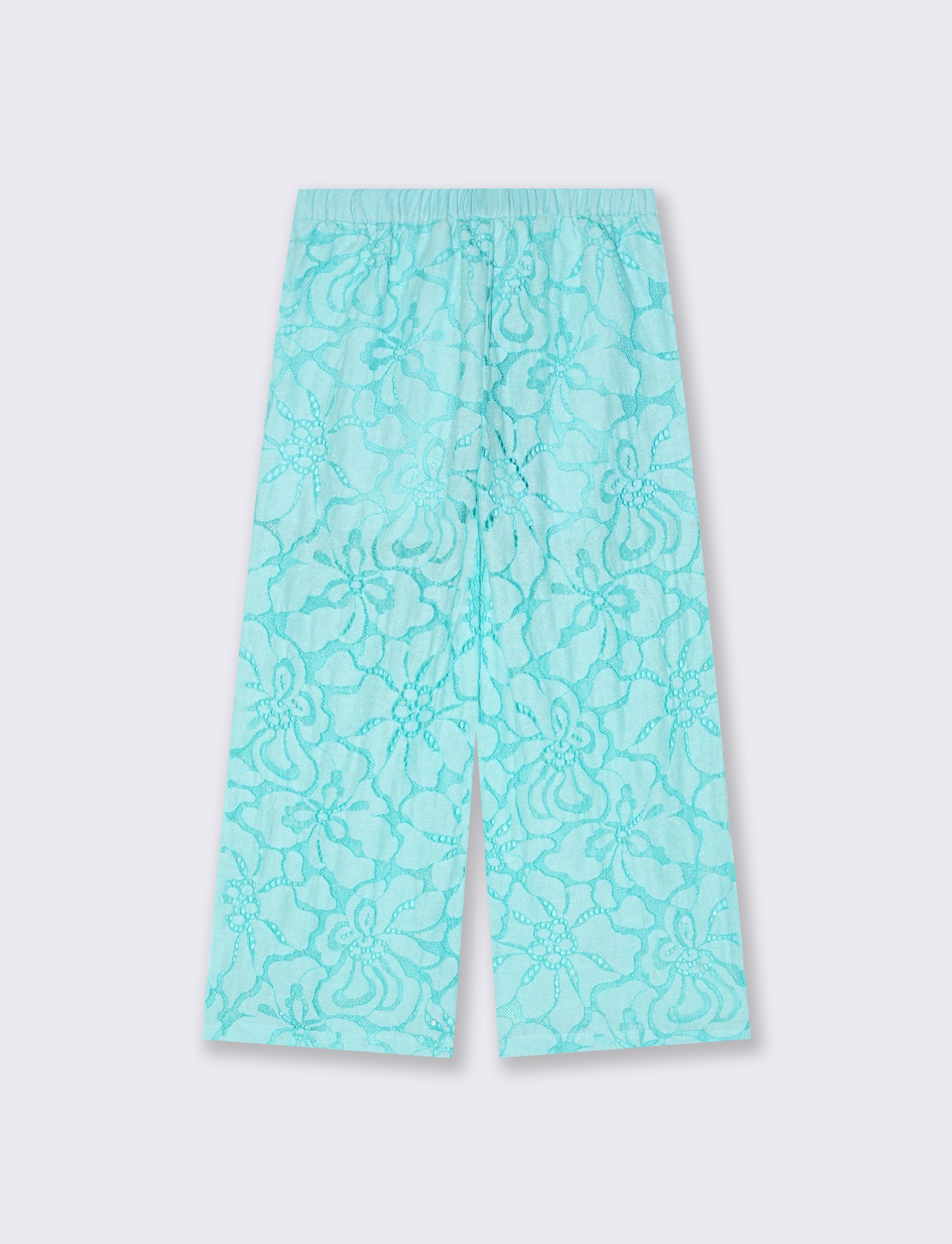 Pantaloni Palazzo in Macramè Colorati - Verde acqua