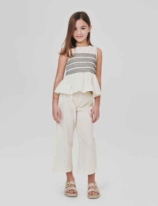 Pantaloni Palazzo in Cotone Estivi - Beige