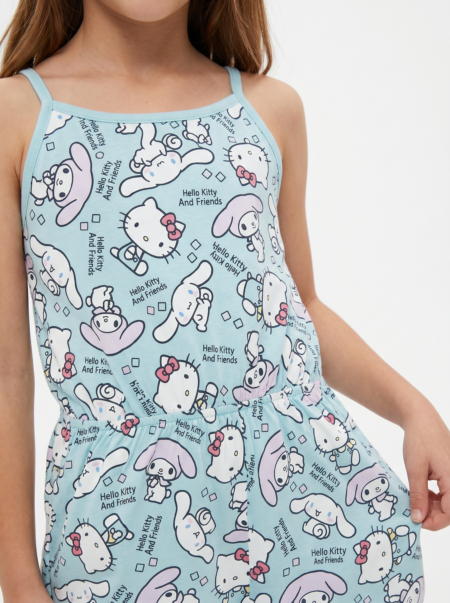 Hello Kitty Summer Ruffled Overalls - Multicolor