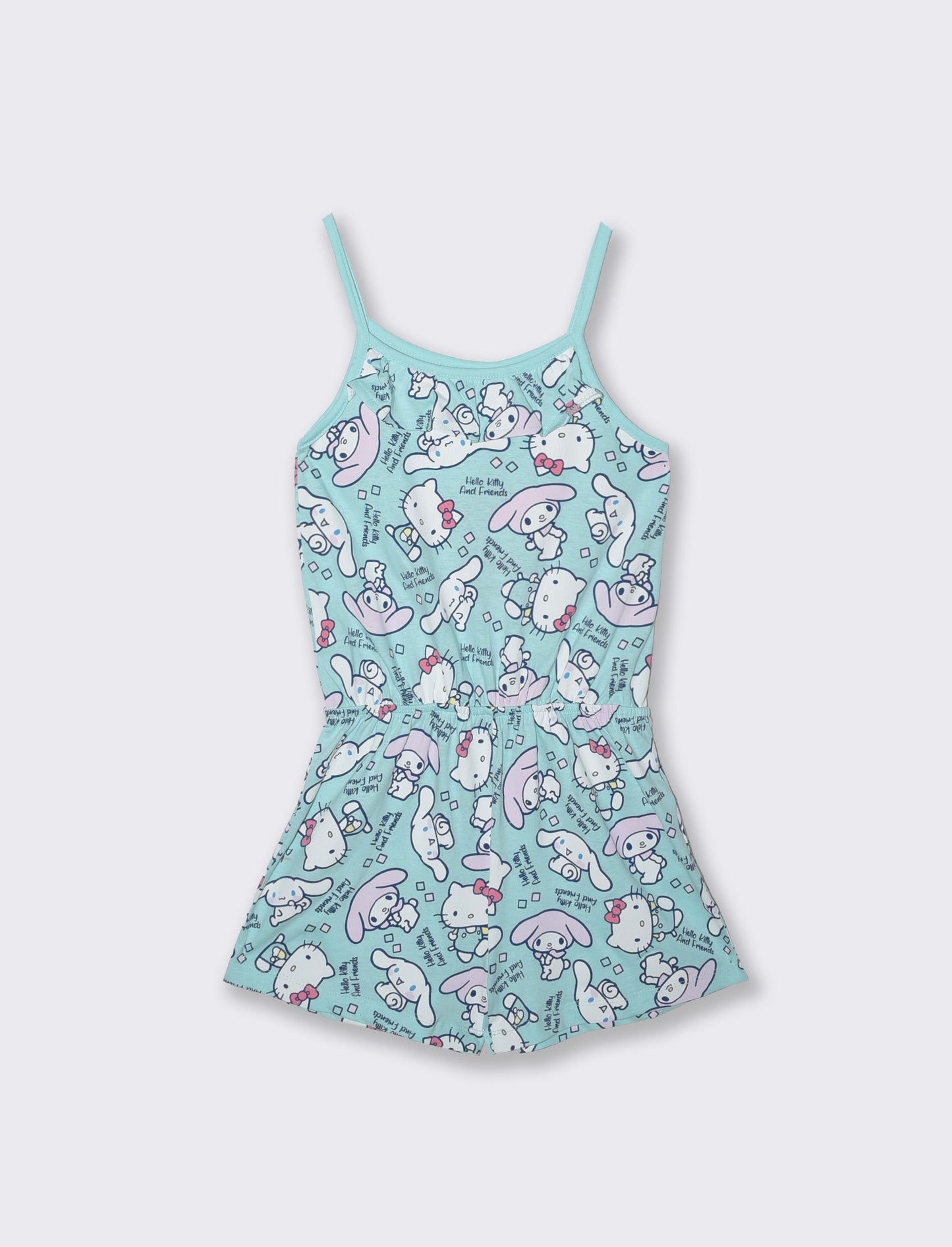 Hello Kitty Summer Ruffled Overalls - Multicolor