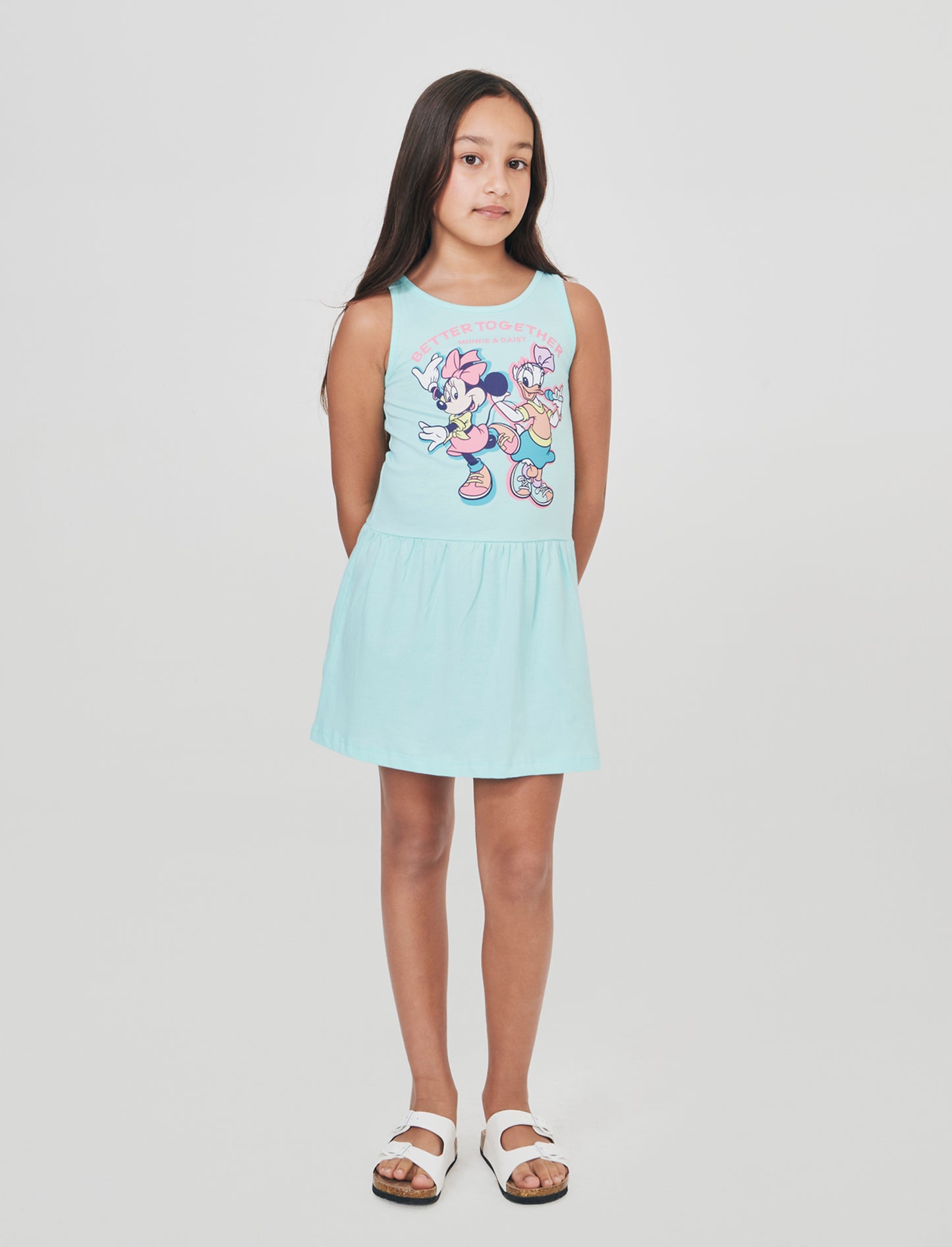 Abito in cotone con stampe by Stitch - Verde acqua