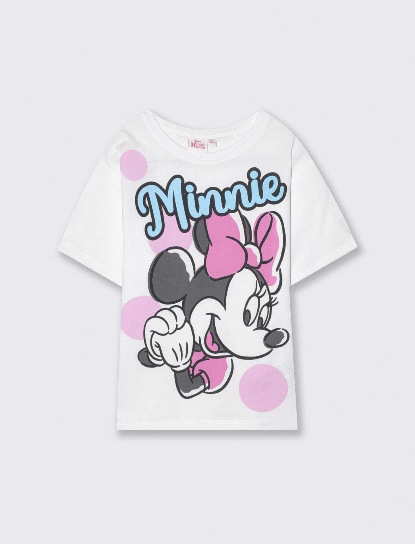 T-shirt mezza manica tema Minnie con pois - Bianco