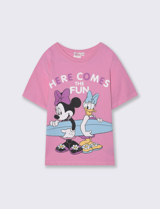 Disney Minnie and Friends Cotton T-Shirt - Pink