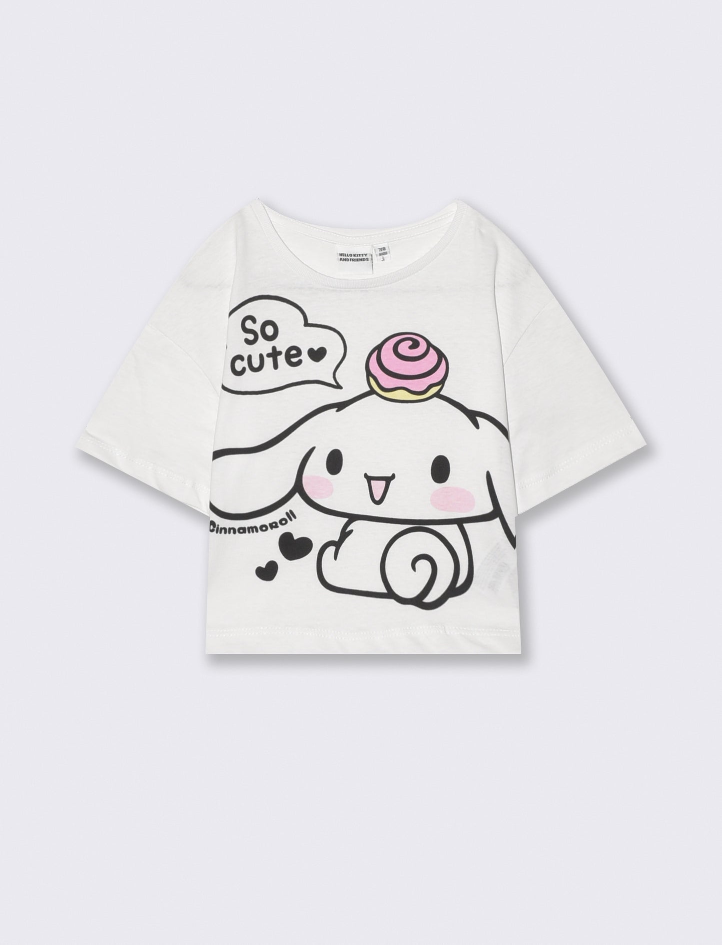 T-shirt mezza manica Hello Kitty e amici - Bianco