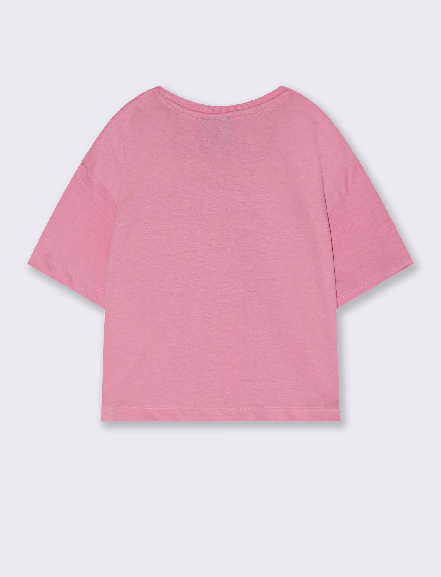 T-shirt cropped Tom & Gerry in cotone - Rosa