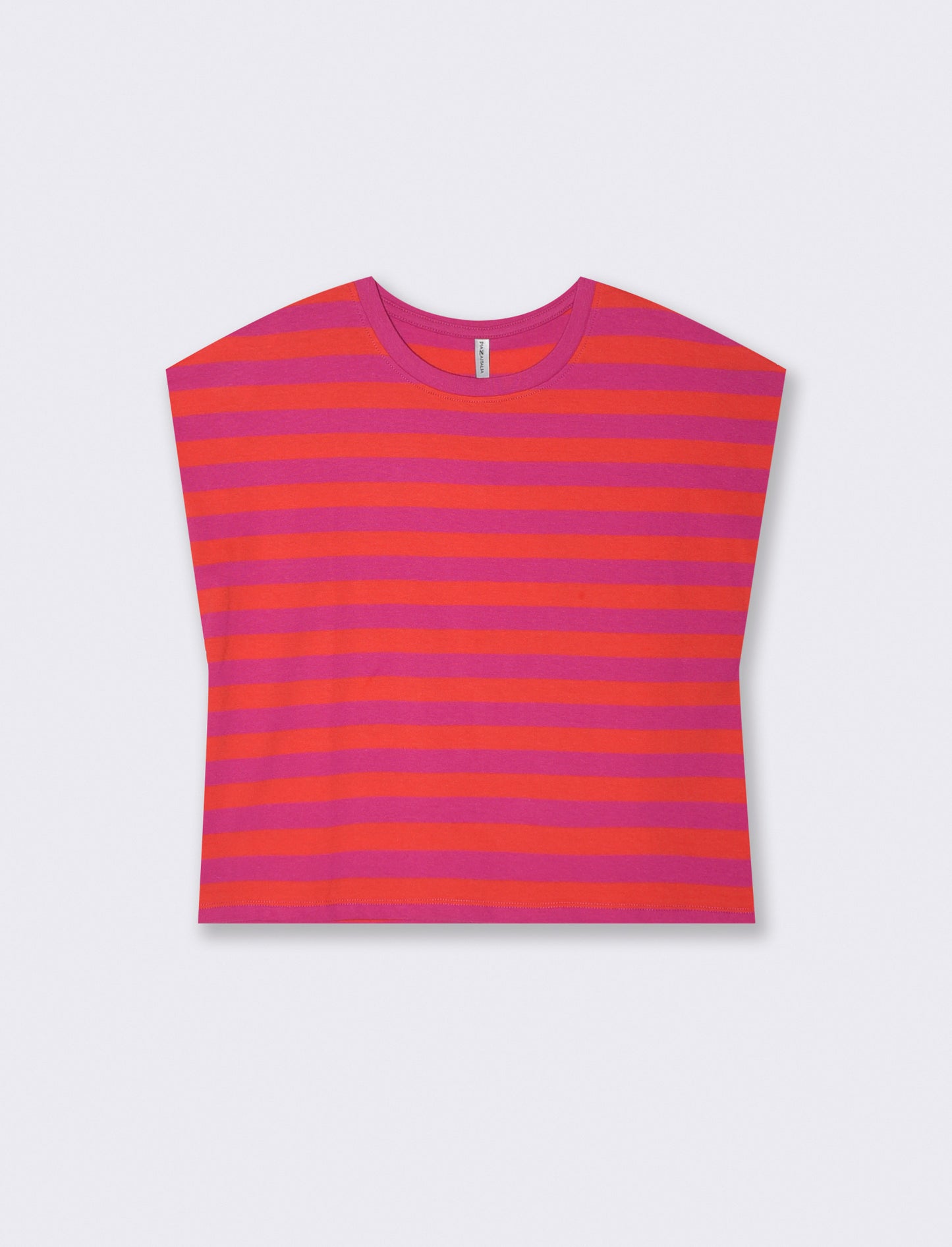 T-shirt in cotone girocollo manica a T - var 2