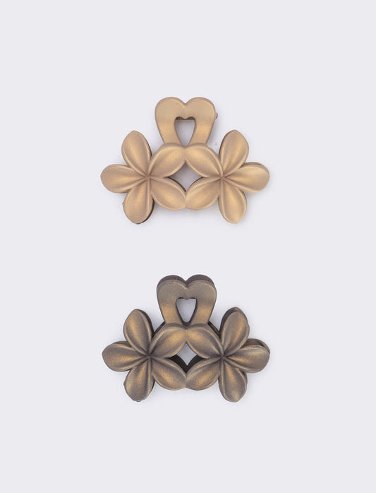 Set 2 pinze doppio frangipane in italiano - Bronzo