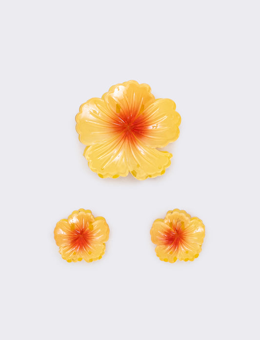 Set di 3 Pinze Ibiscus - Giallo