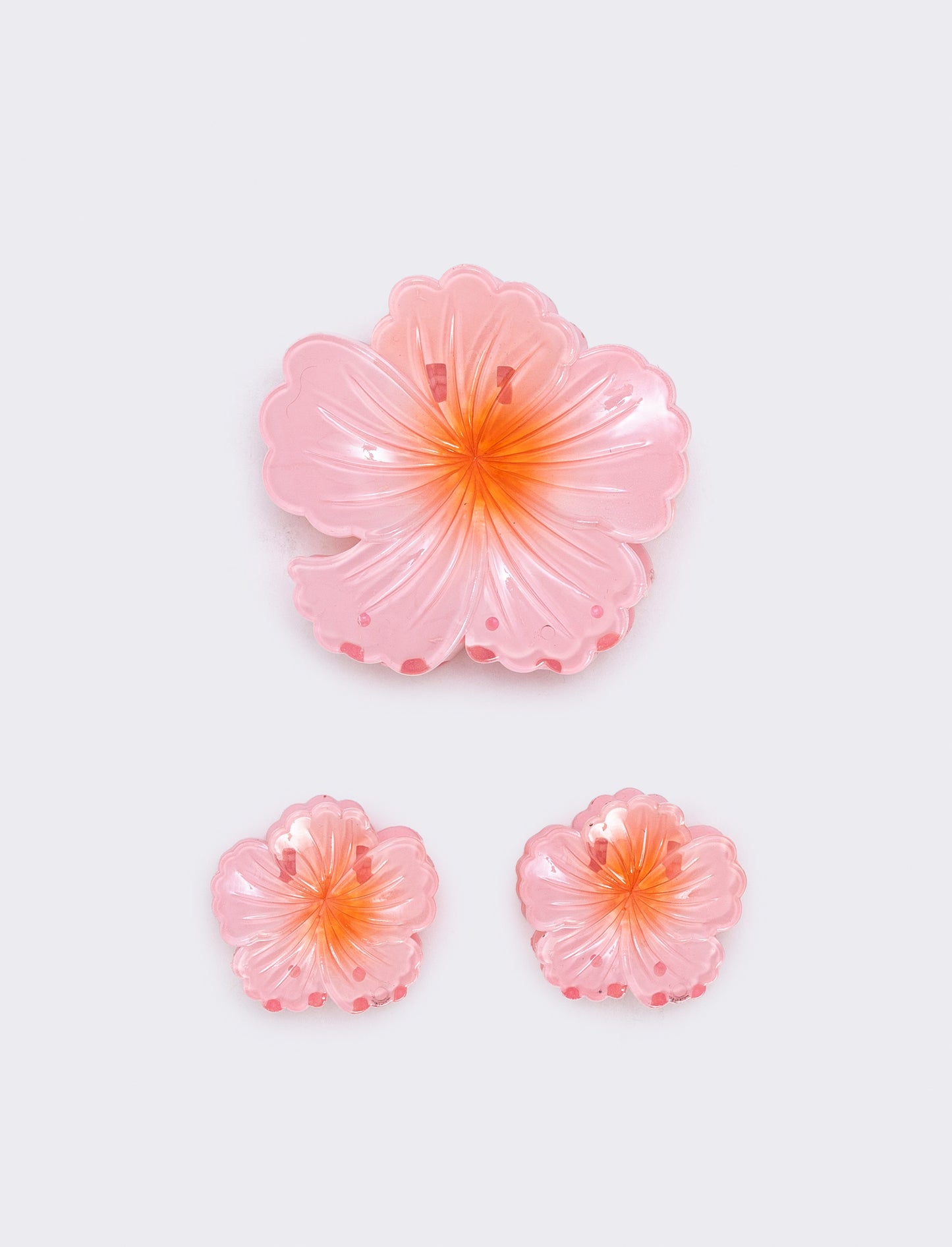 Set of 3 Hibiscus Tongs - Pink