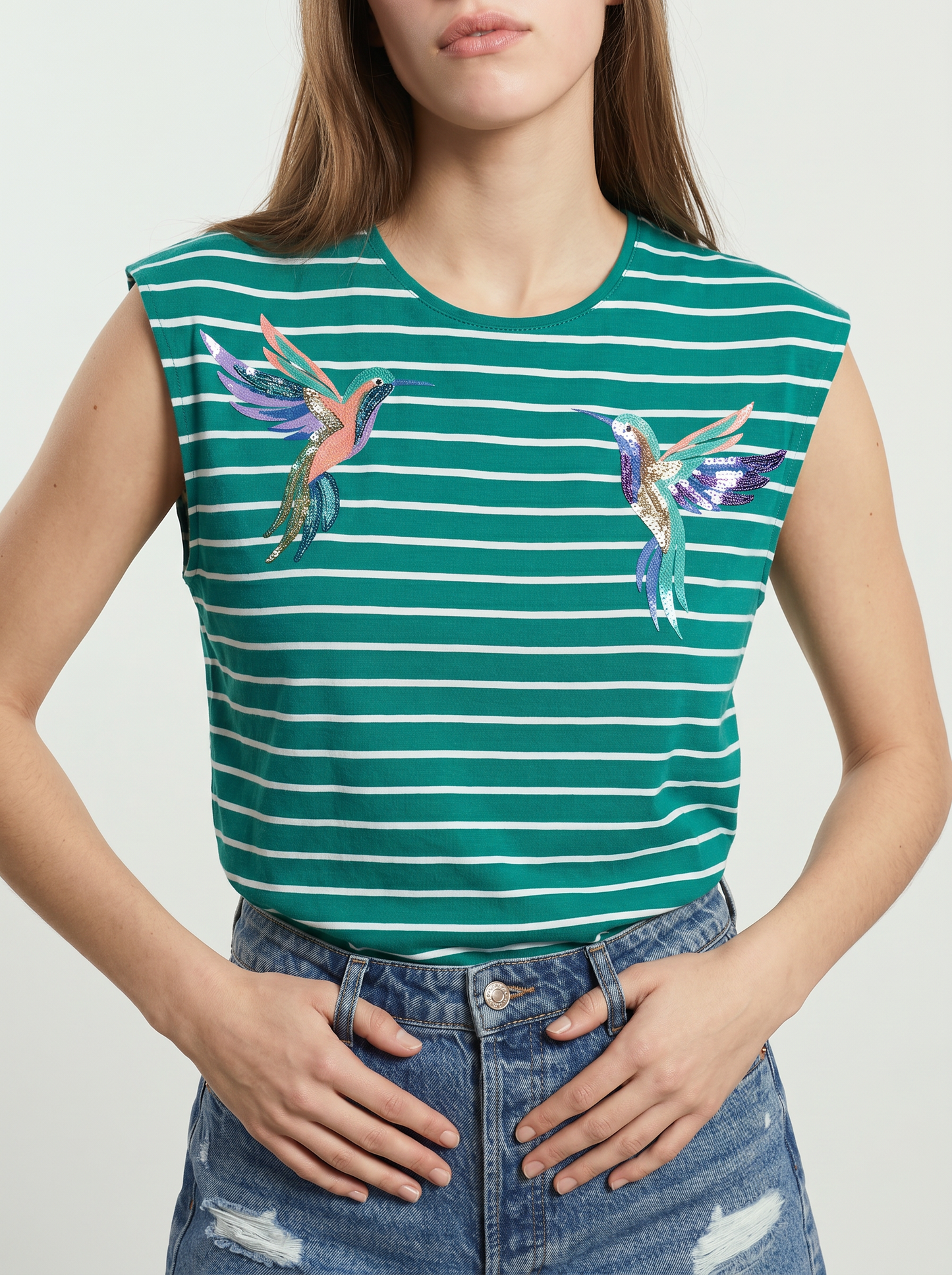 T-Shirt Cotone con Applicazioni - var 3