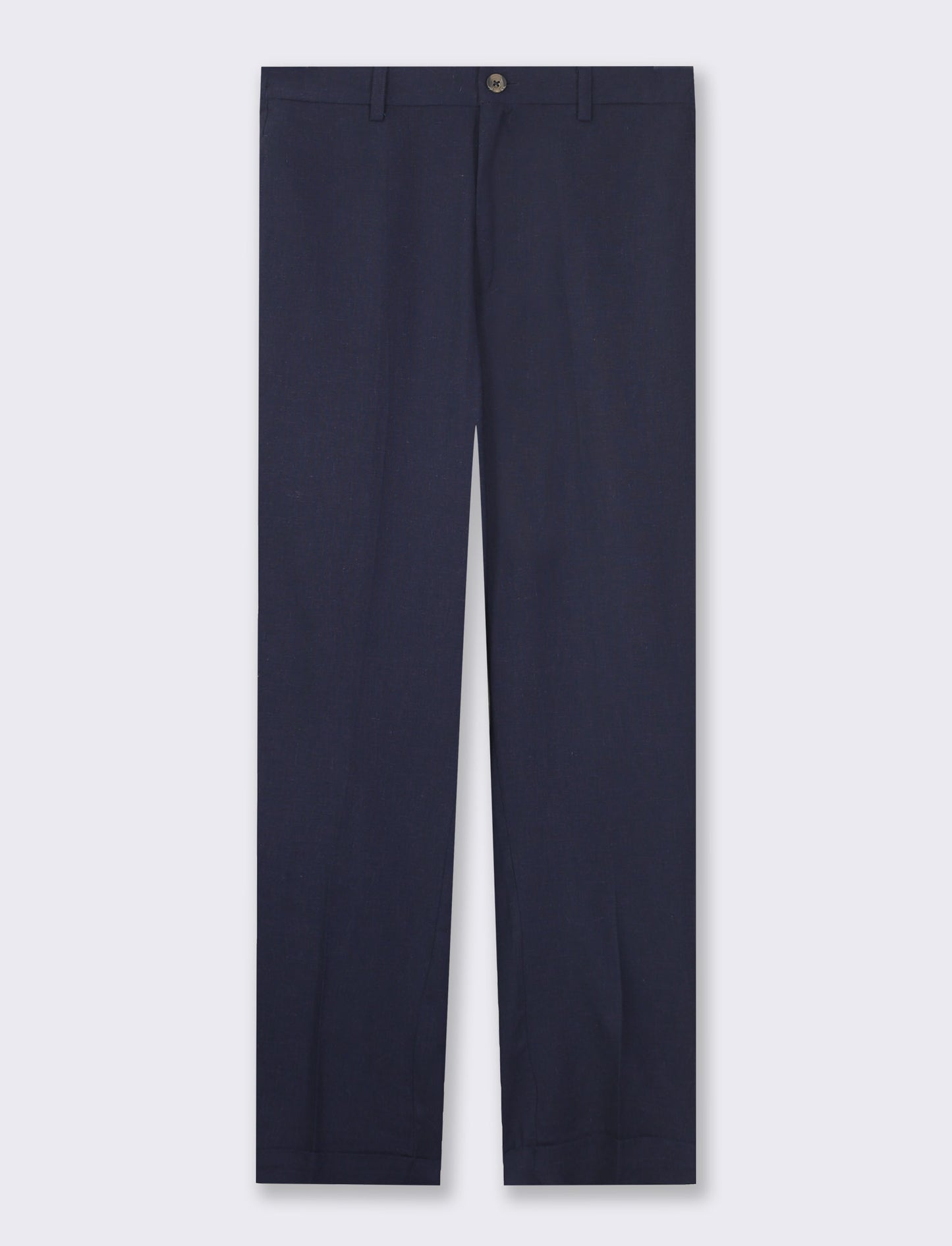 Pantalone classico in lino con gamba dritta da donna - Blu
