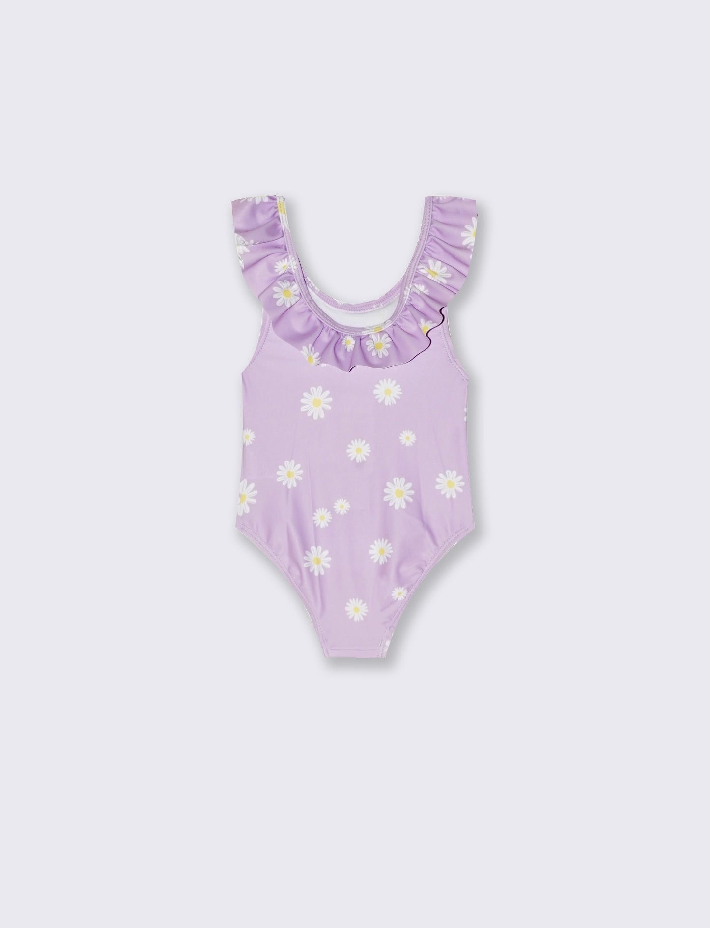 One-piece Stitch swimsuit with ruffles and print - Purple
