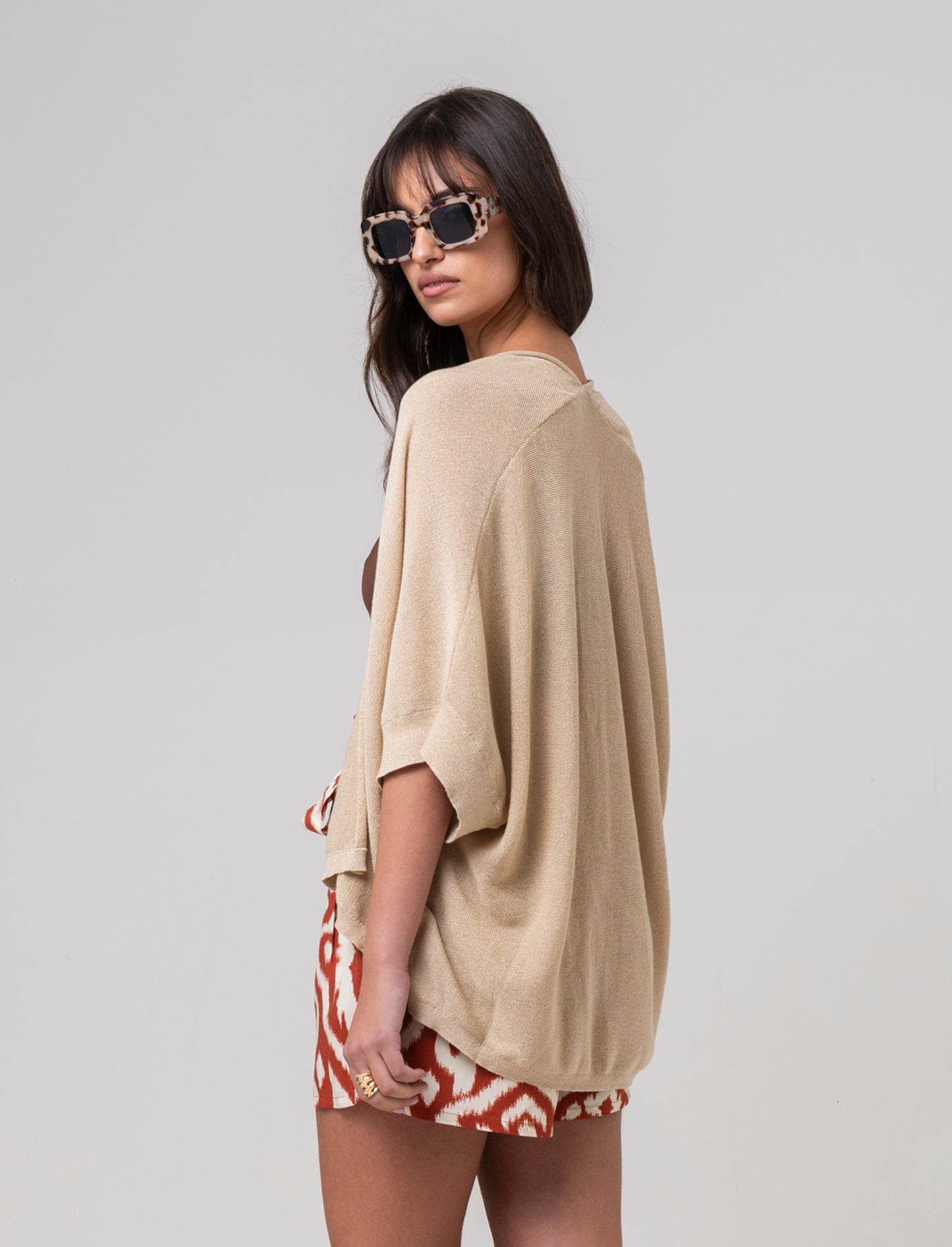 Maglia cardigan da donna - Beige