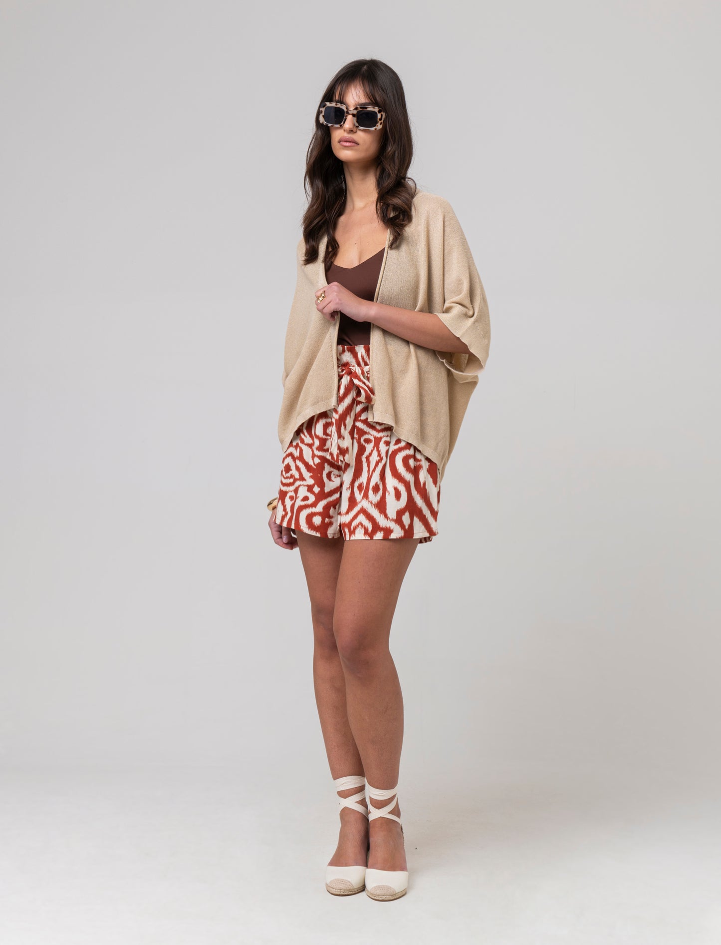 Maglia cardigan da donna - Beige