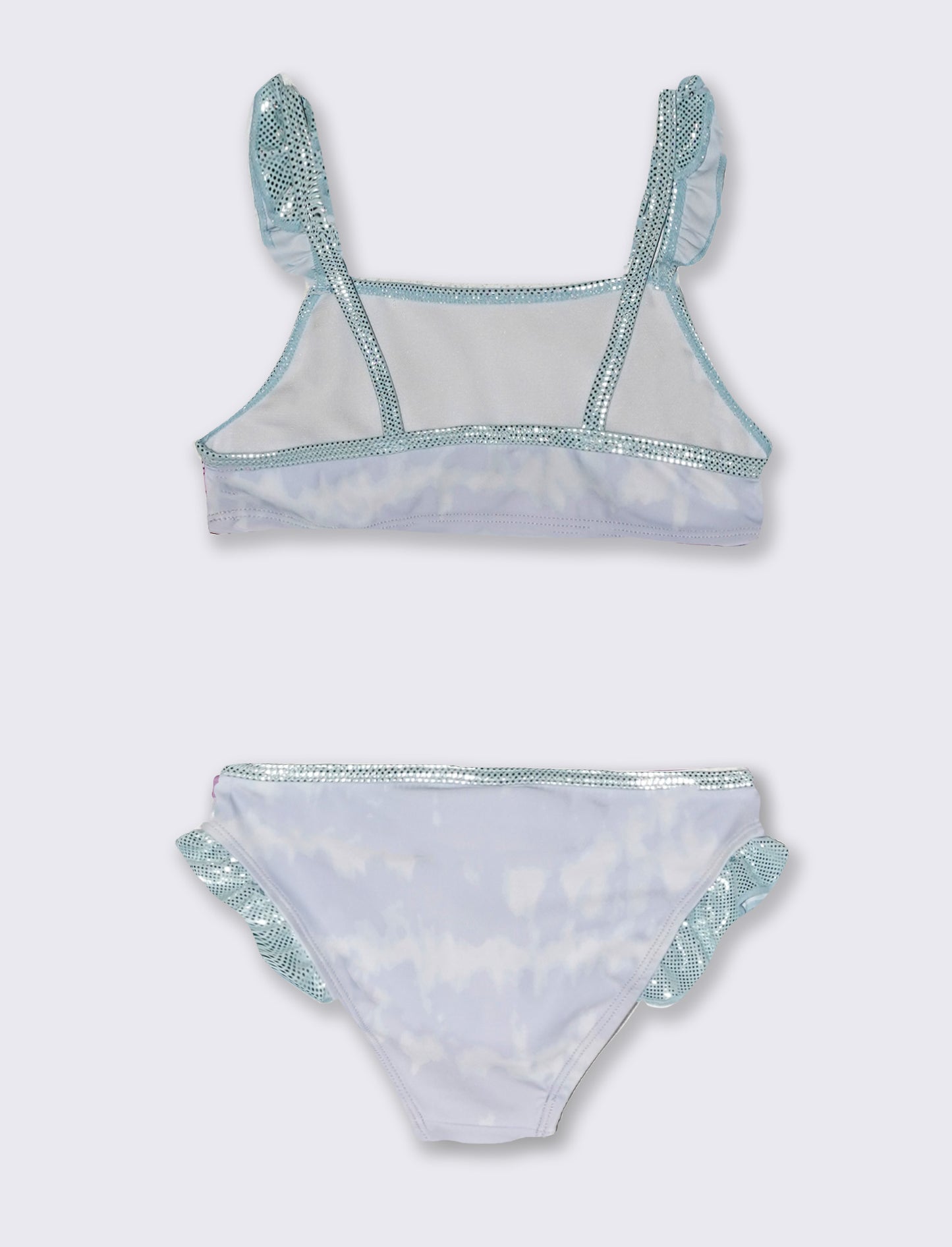 Costume due pezzi Frozen con rouches - Azzurro
