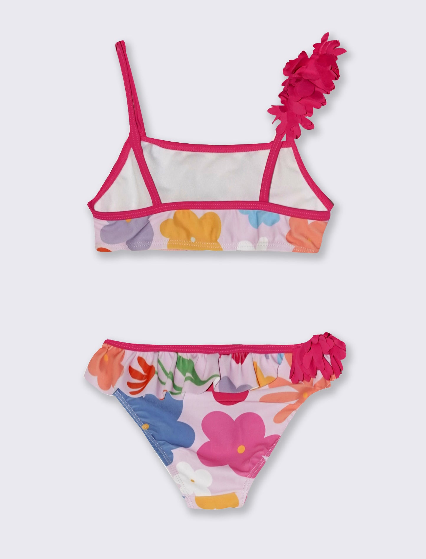 Costume da bagno 2 pezzi Minnie con rouches - Fuxia
