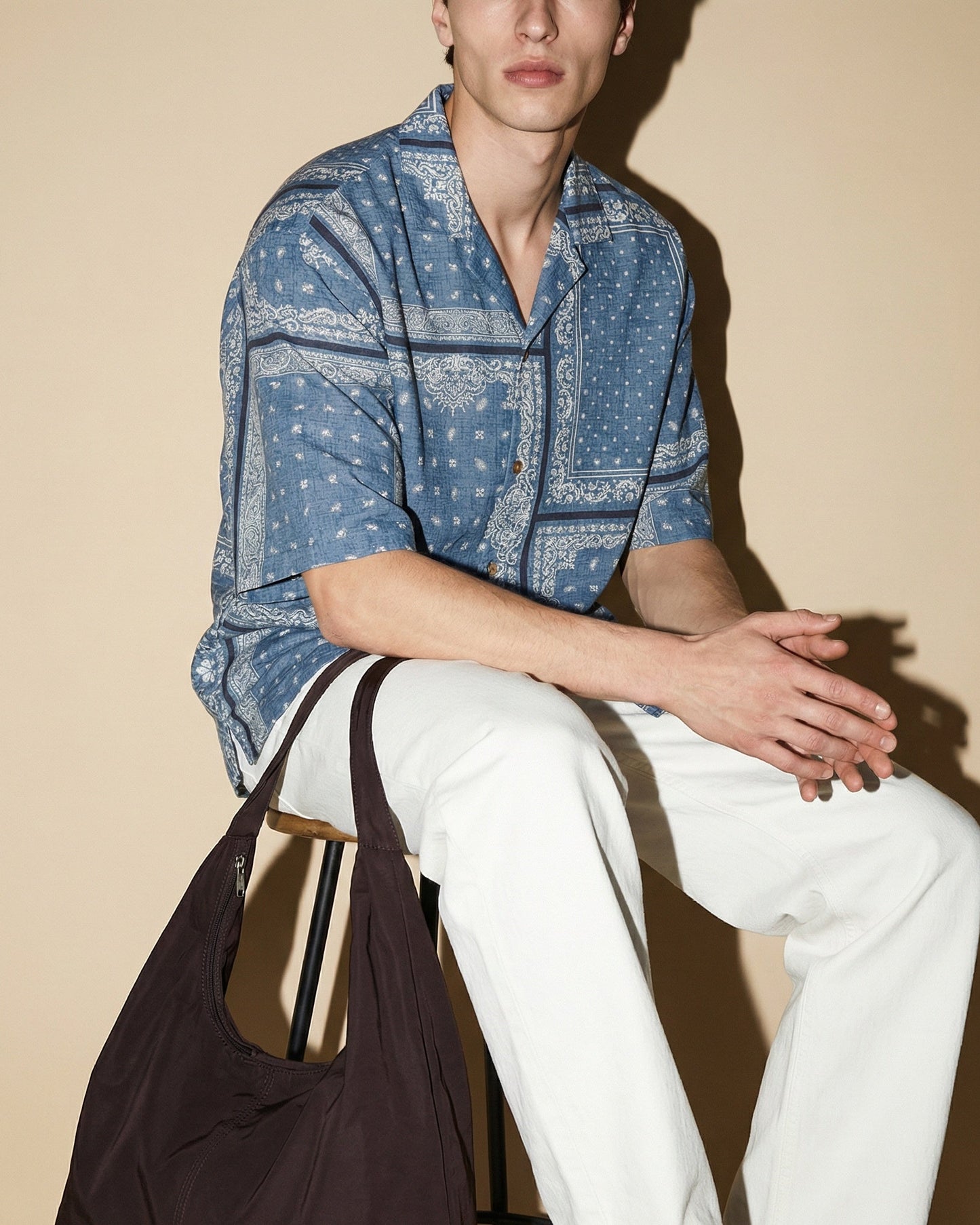 Camicia boxy fit in viscosa paisley patchwork - CARTA DA ZUCCHERO