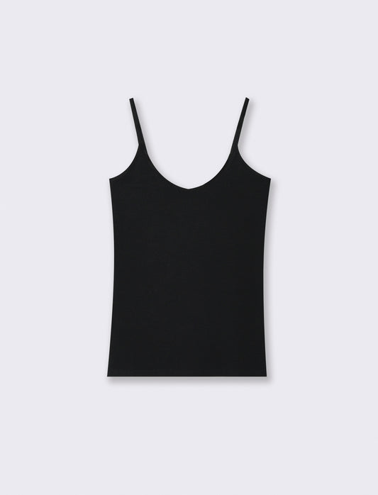 Canotta basic con spalline sottili - Nero