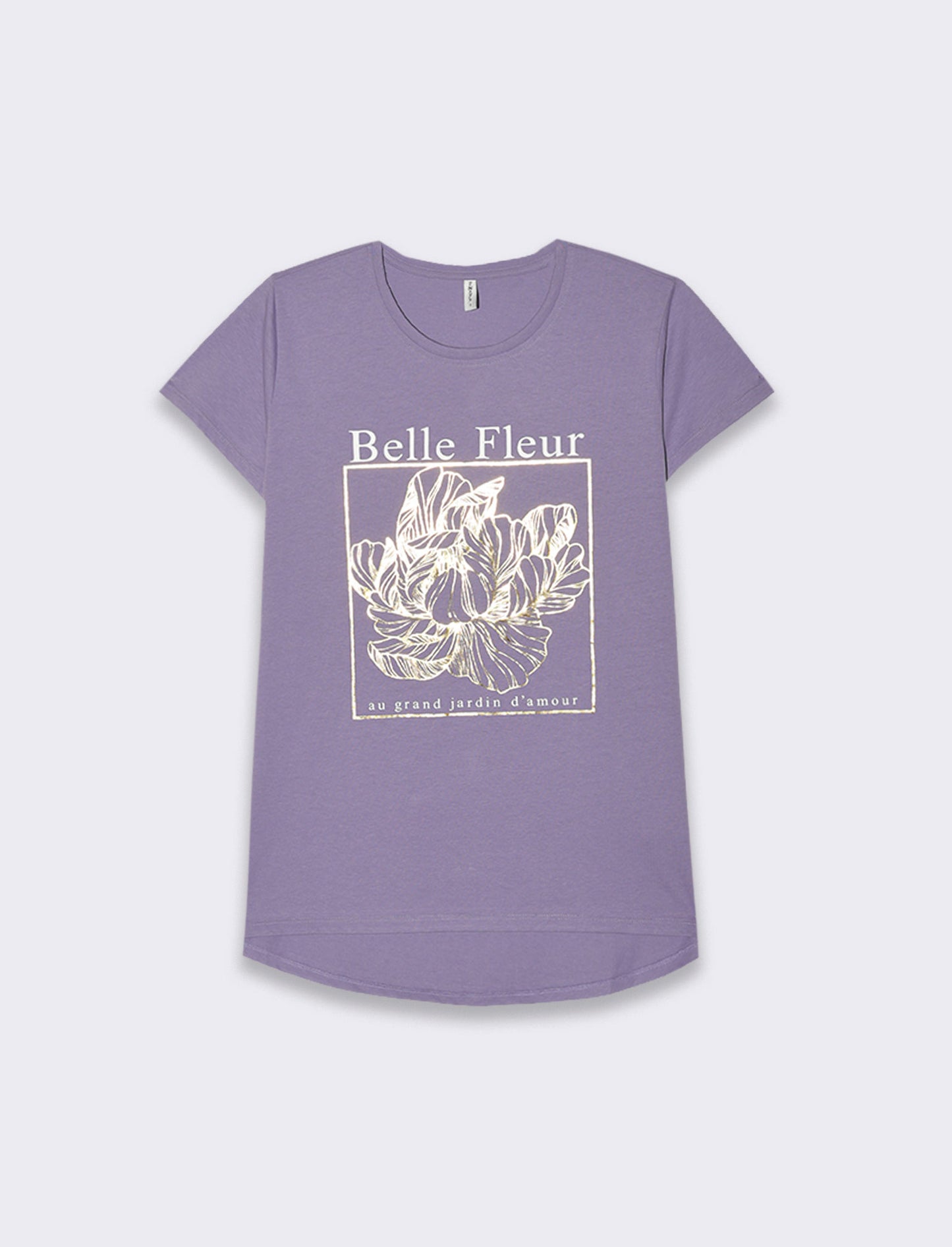 Floral T-shirt for Elegant Women - Purple