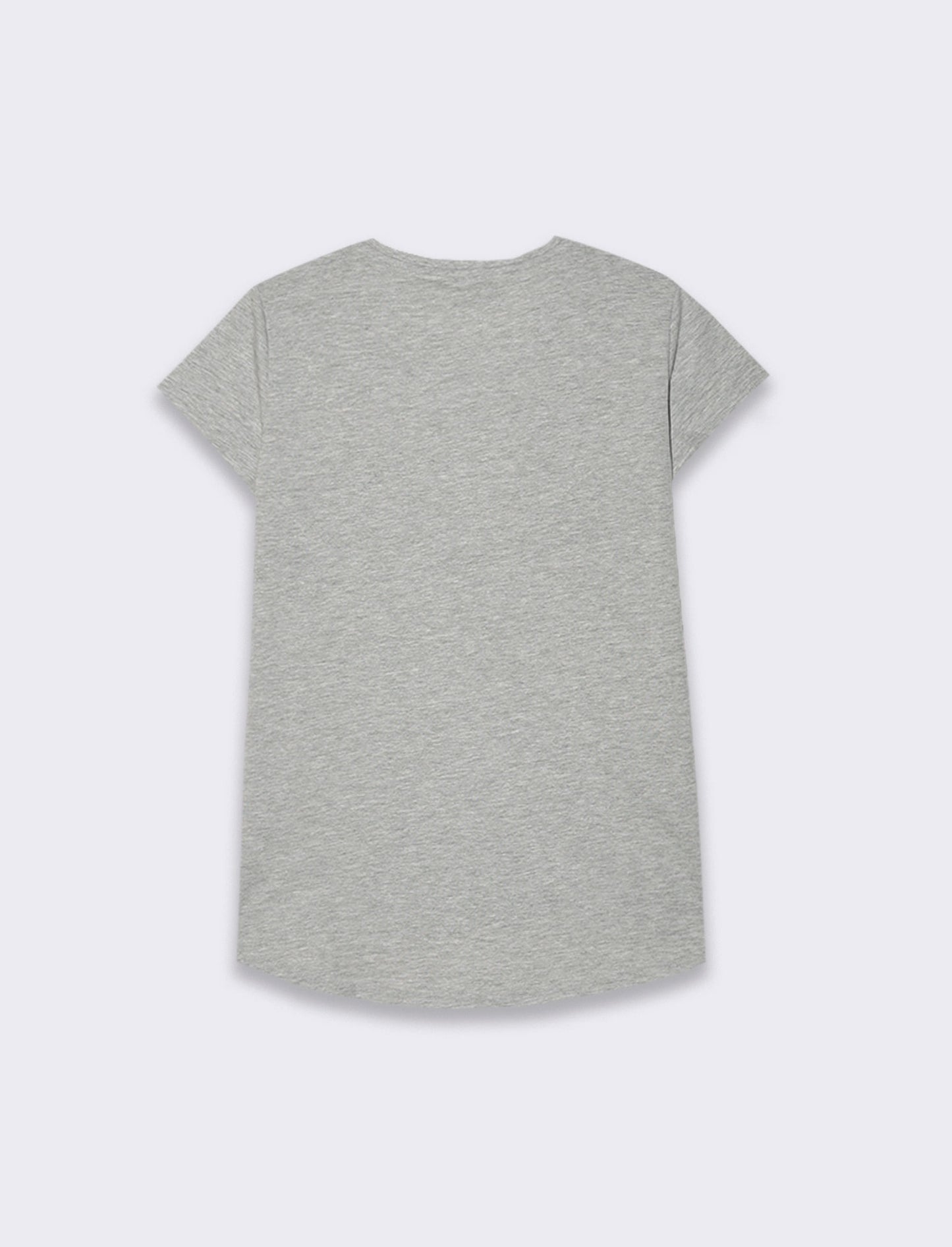 Floral T-shirt for Elegant Women - Grey