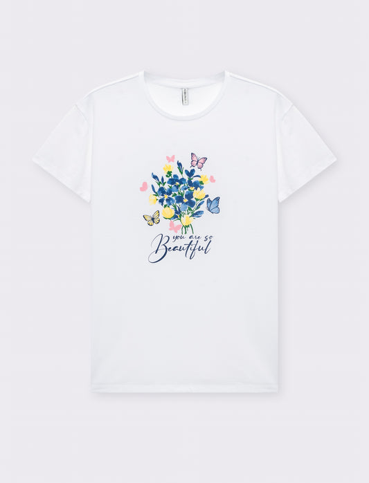 T-shirt mezza manica con stampe - var 3