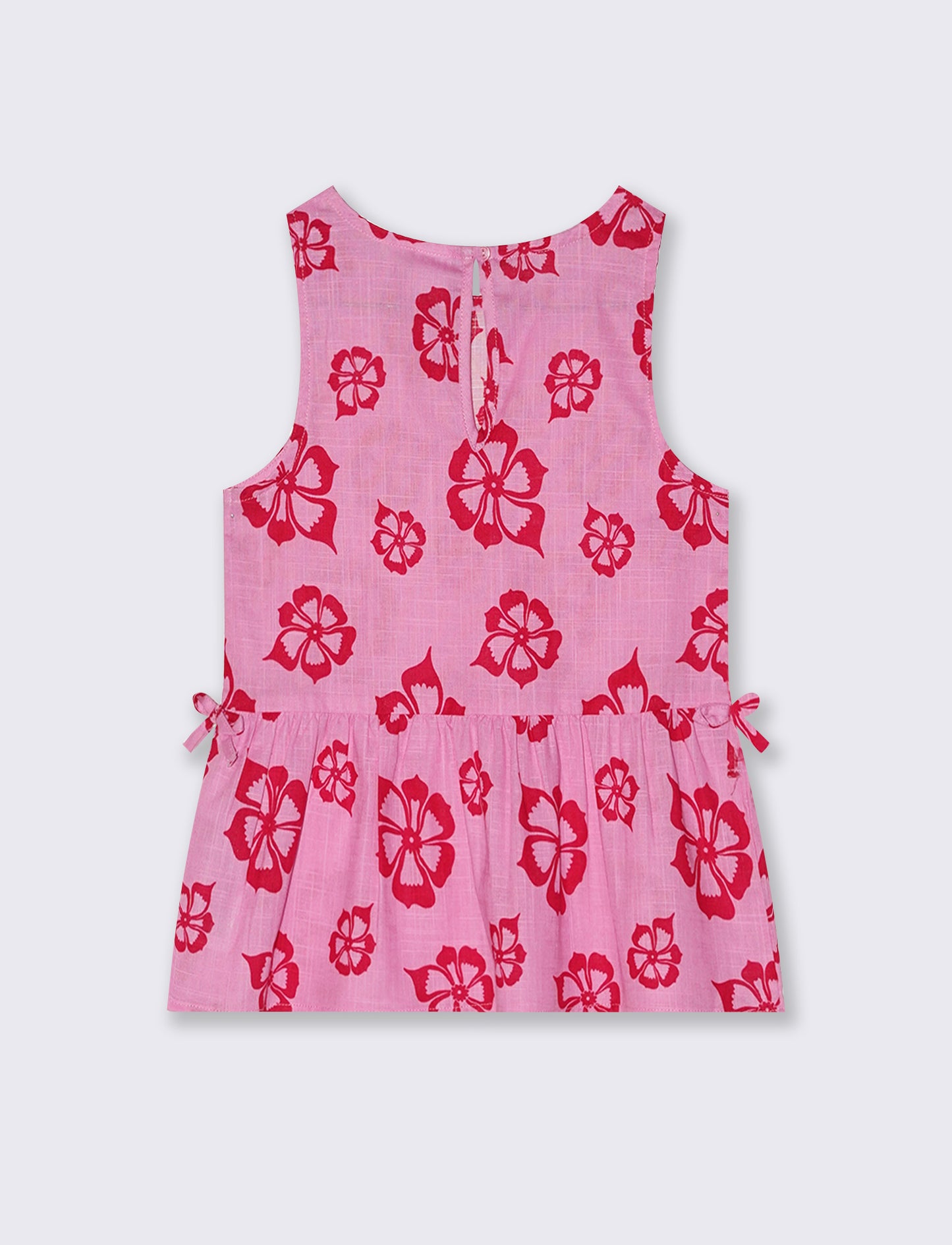 Camicia Floreale in Cotone con Rouches - Fantasia