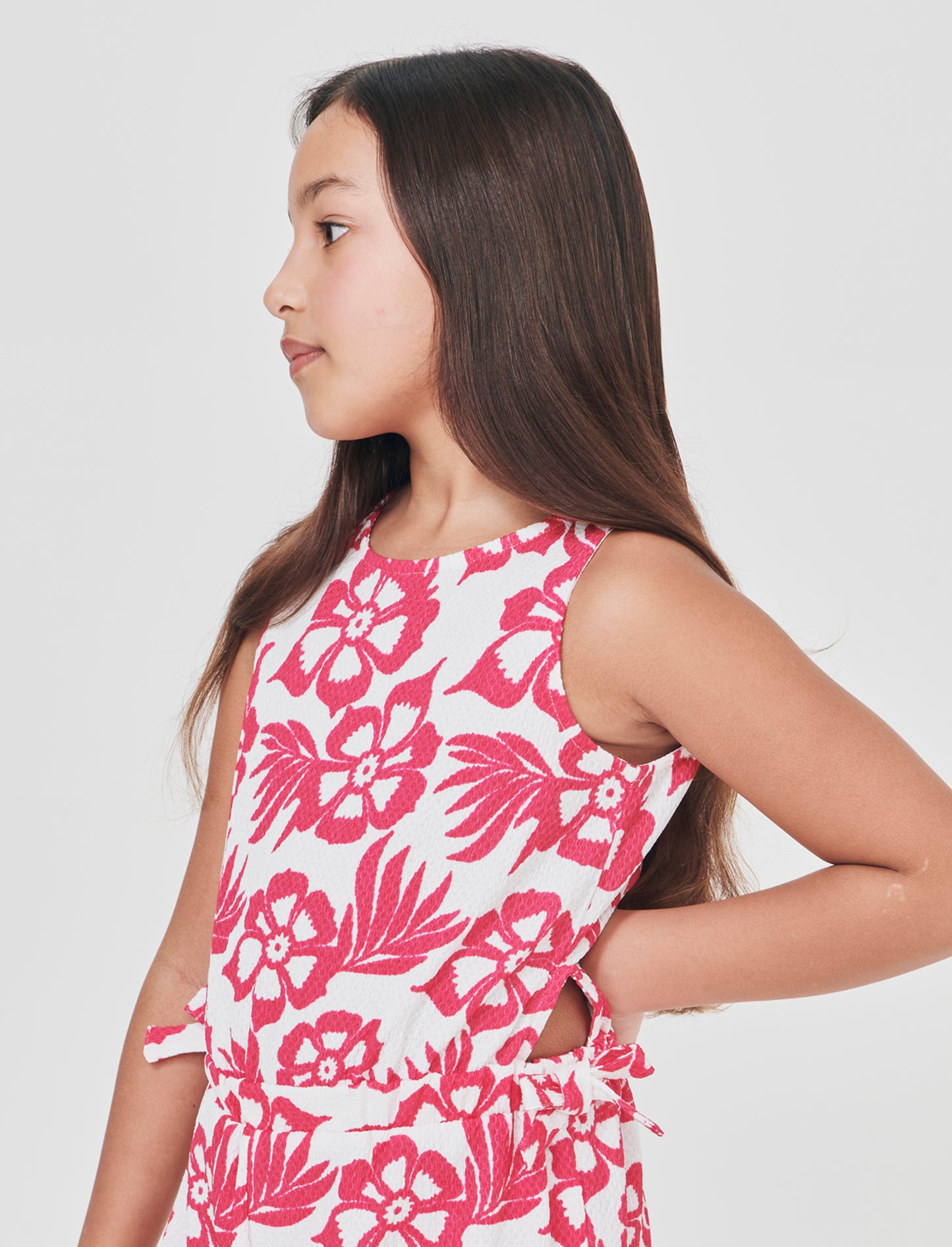 Long Floral Sleeveless Jumpsuit - Multicolor
