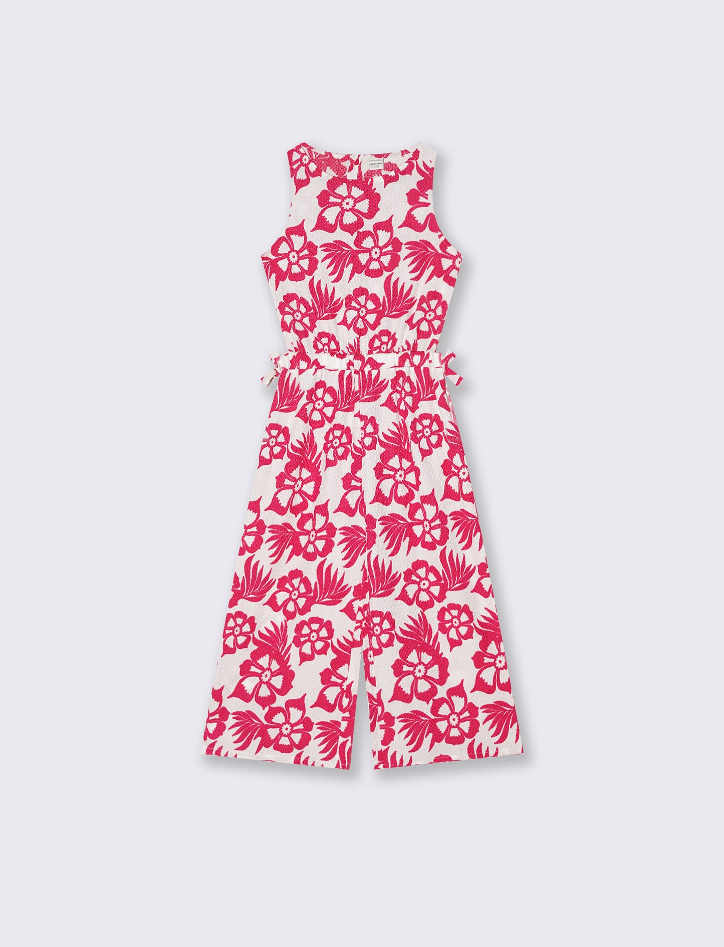 Long Floral Sleeveless Jumpsuit - Multicolor