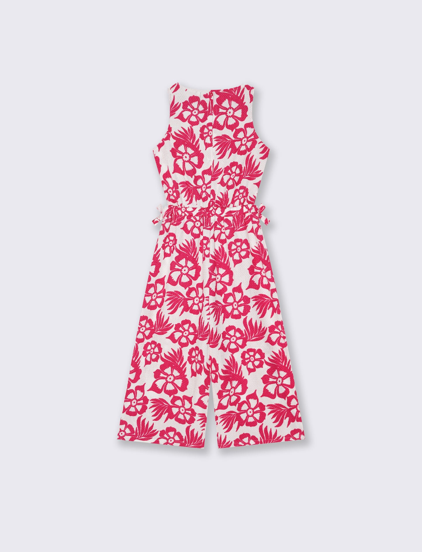 Long Floral Sleeveless Jumpsuit - Multicolor